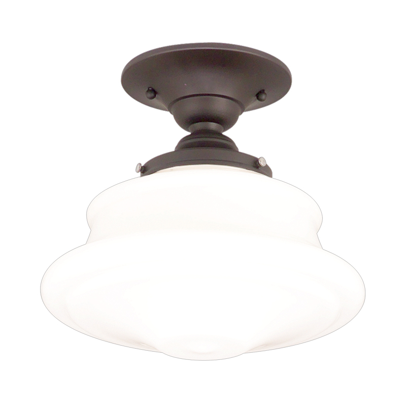 Petersburg 1 Light 16 inch Old Bronze Semi Flush Ceiling Light