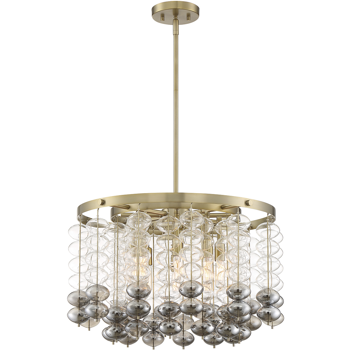Villa Rose 8 Light 22.5 inch Brushed Gold Chandelier Ceiling Light