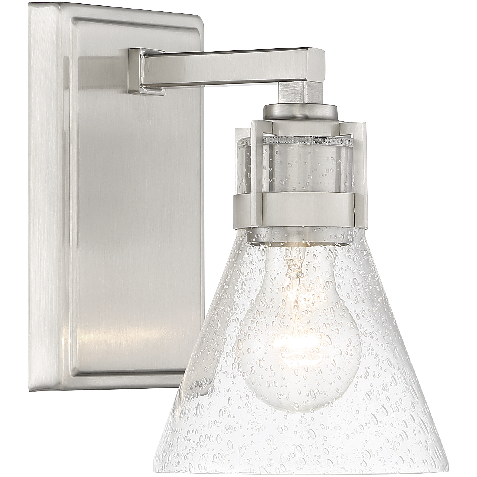 Chatham Square 1 Light 6 inch Brushed Nickel Bath Light Wall Light