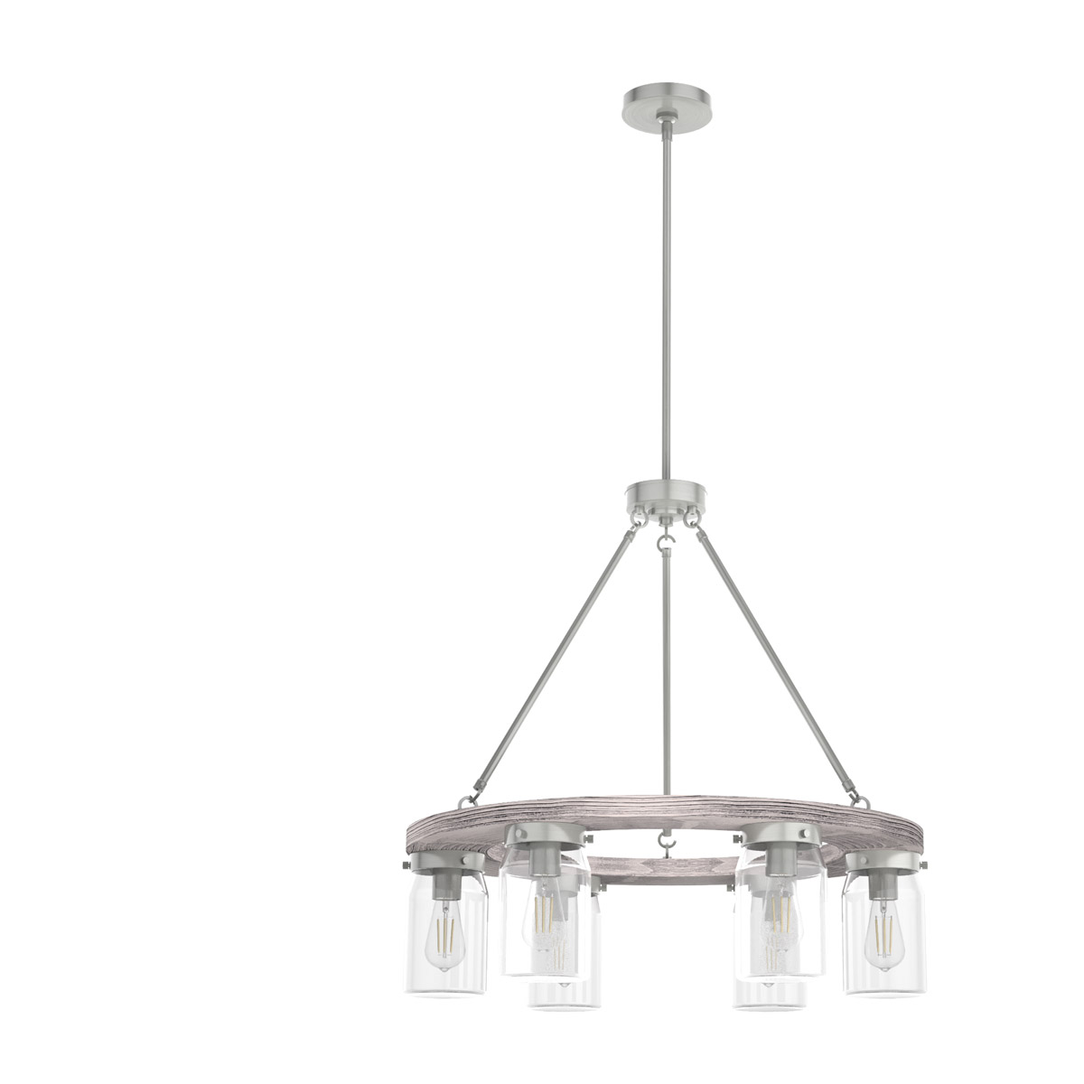 Devon Park 6 Light 26.5 inch Brushed Nickel Chandelier Ceiling Light
