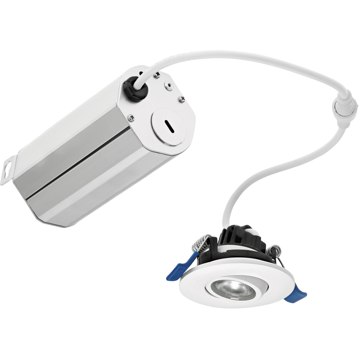 Direct To Ceiling Mini Gimble Textured White Downlight