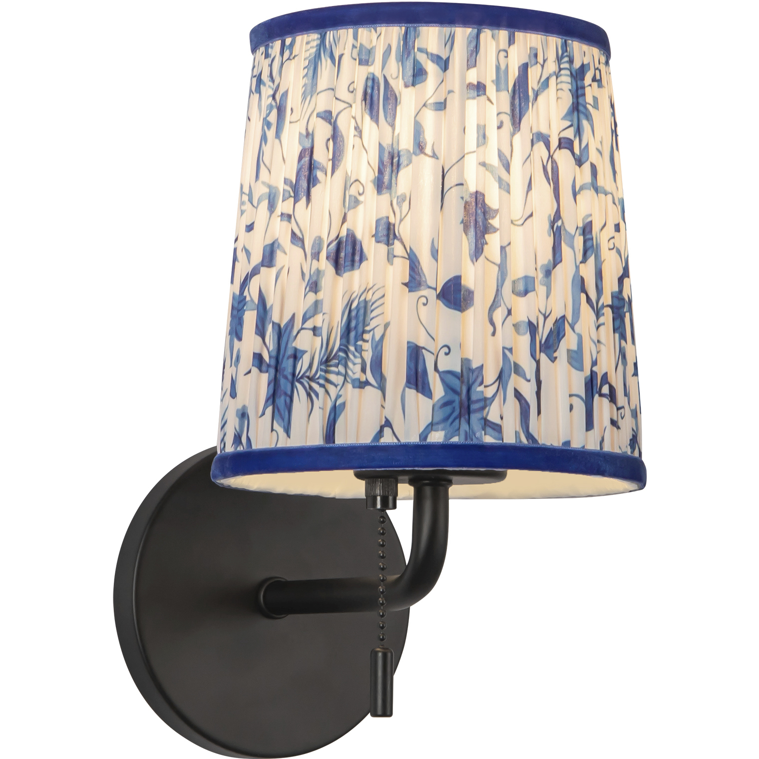 Alora Mood Scout 1 Light 6 inch Matte Black and Blue Linen Wall/Vanity Light Wall Light