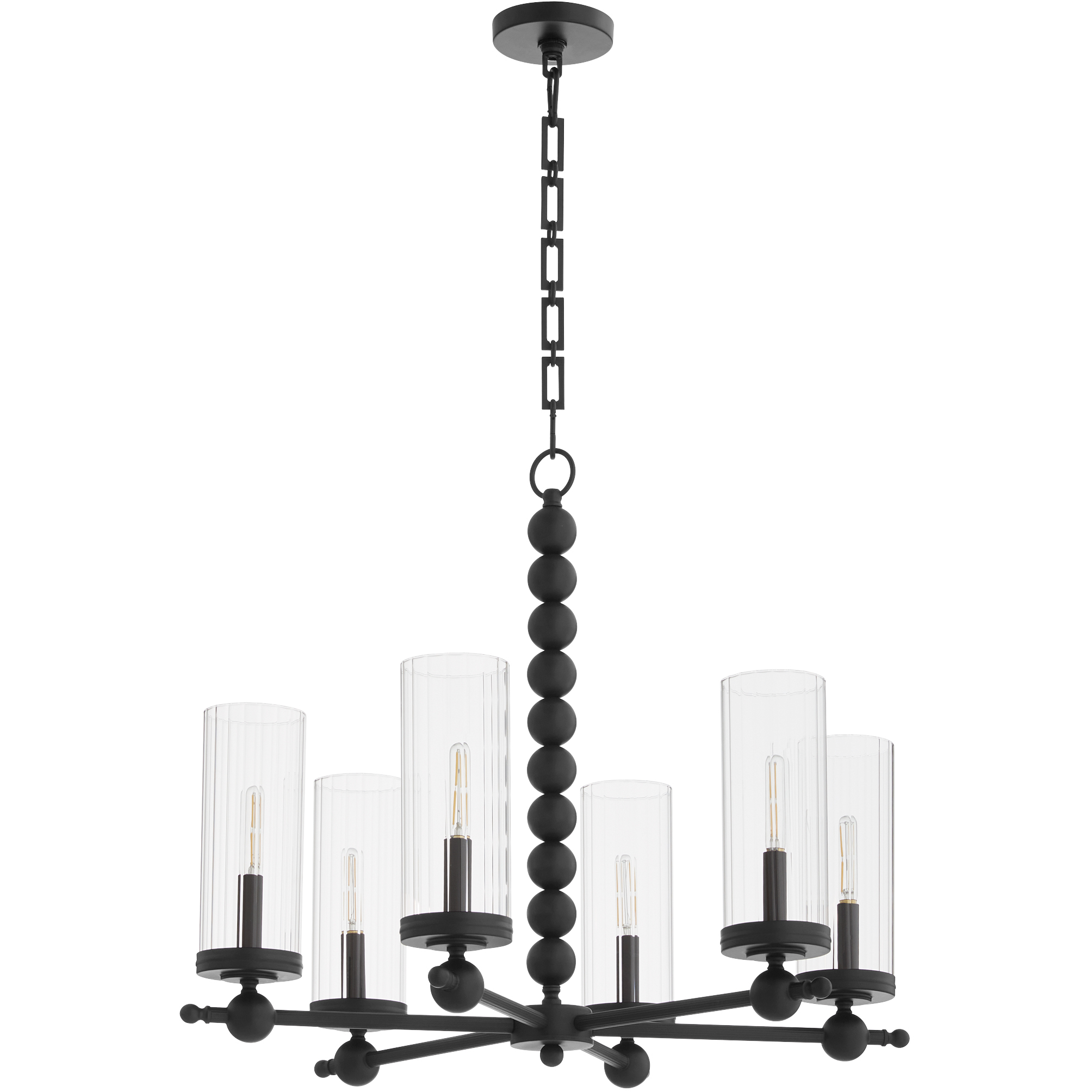 Lee Boulevard 6 Light 29 inch Matte Black Chandelier Ceiling Light