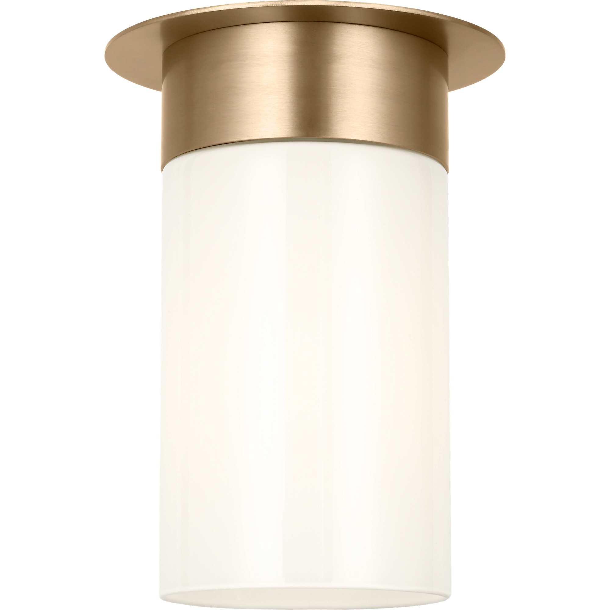 Drew & Jonathan Archer 1 Light 4 inch Satin Brass Flush Mount Ceiling Light in Standard