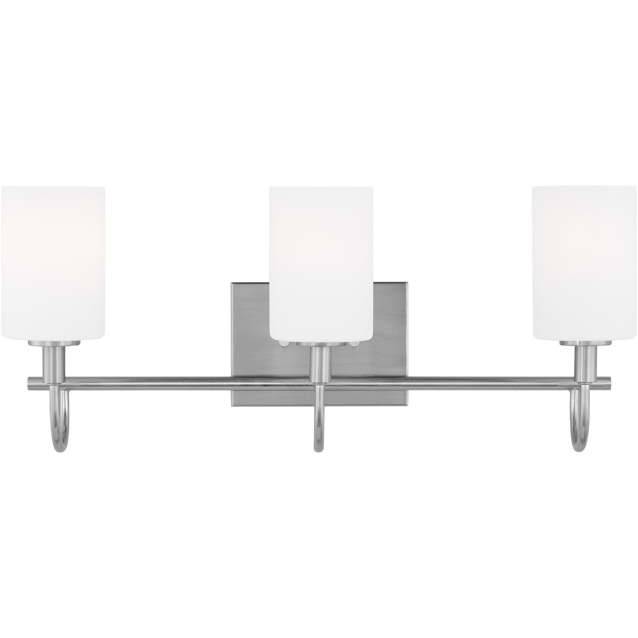Oak Moore 3 Light 23.88 inch Brushed Nickel Bath Vanity Wall Light