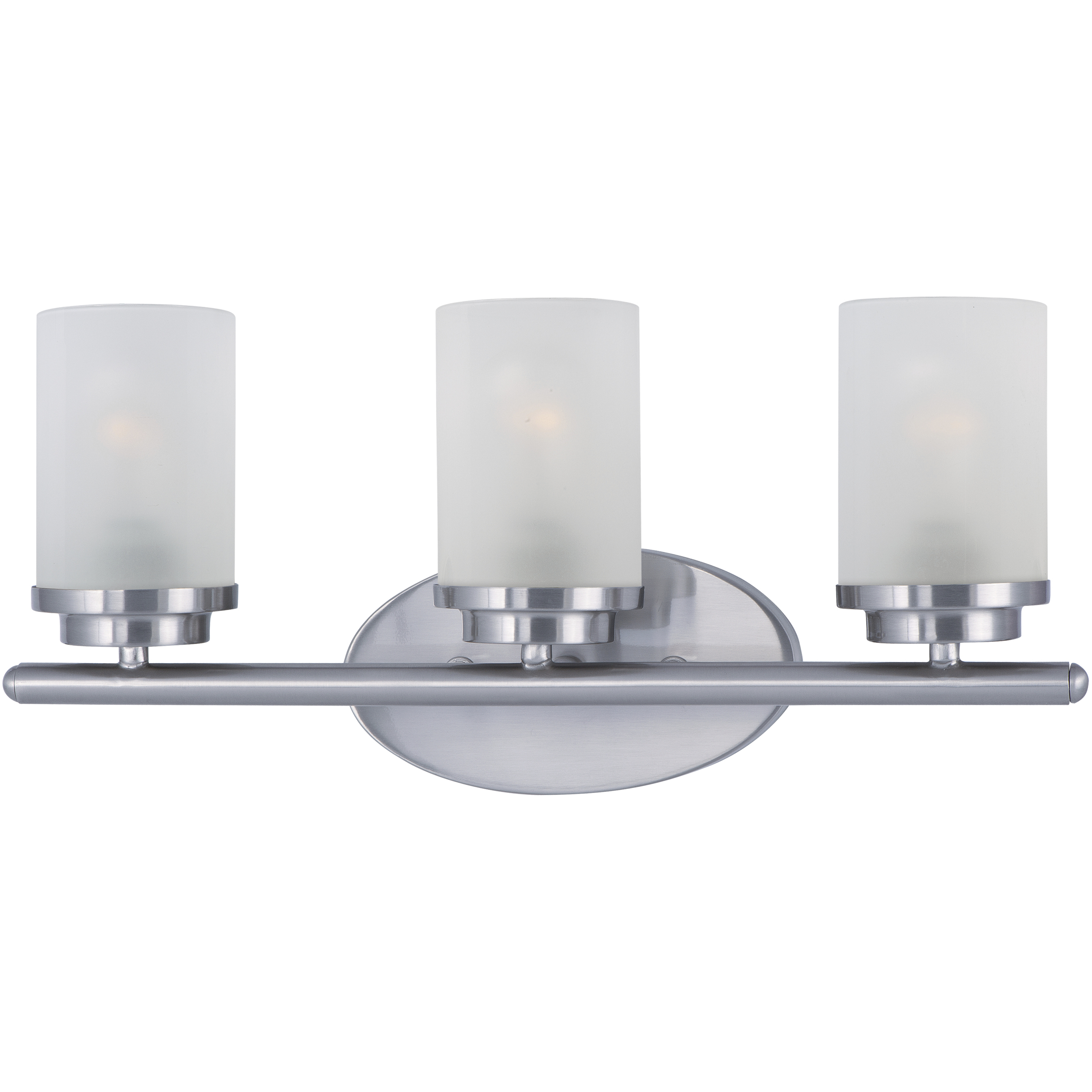 Corona 3 Light 19.25 inch Satin Nickel Bath Vanity Wall Light in Frosted