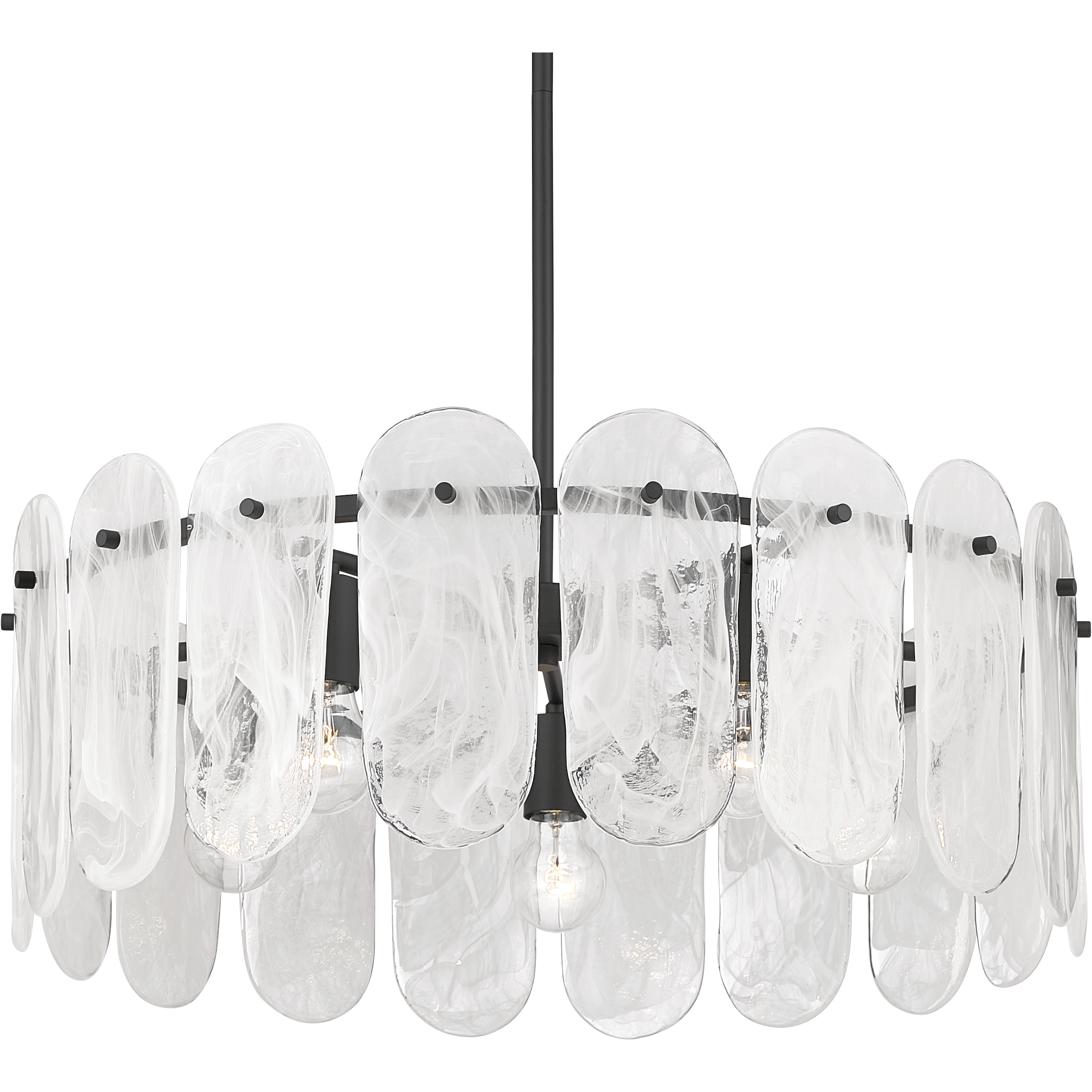 Oldmill 5 Light 25 inch Dark Matte Black Pendant Ceiling Light