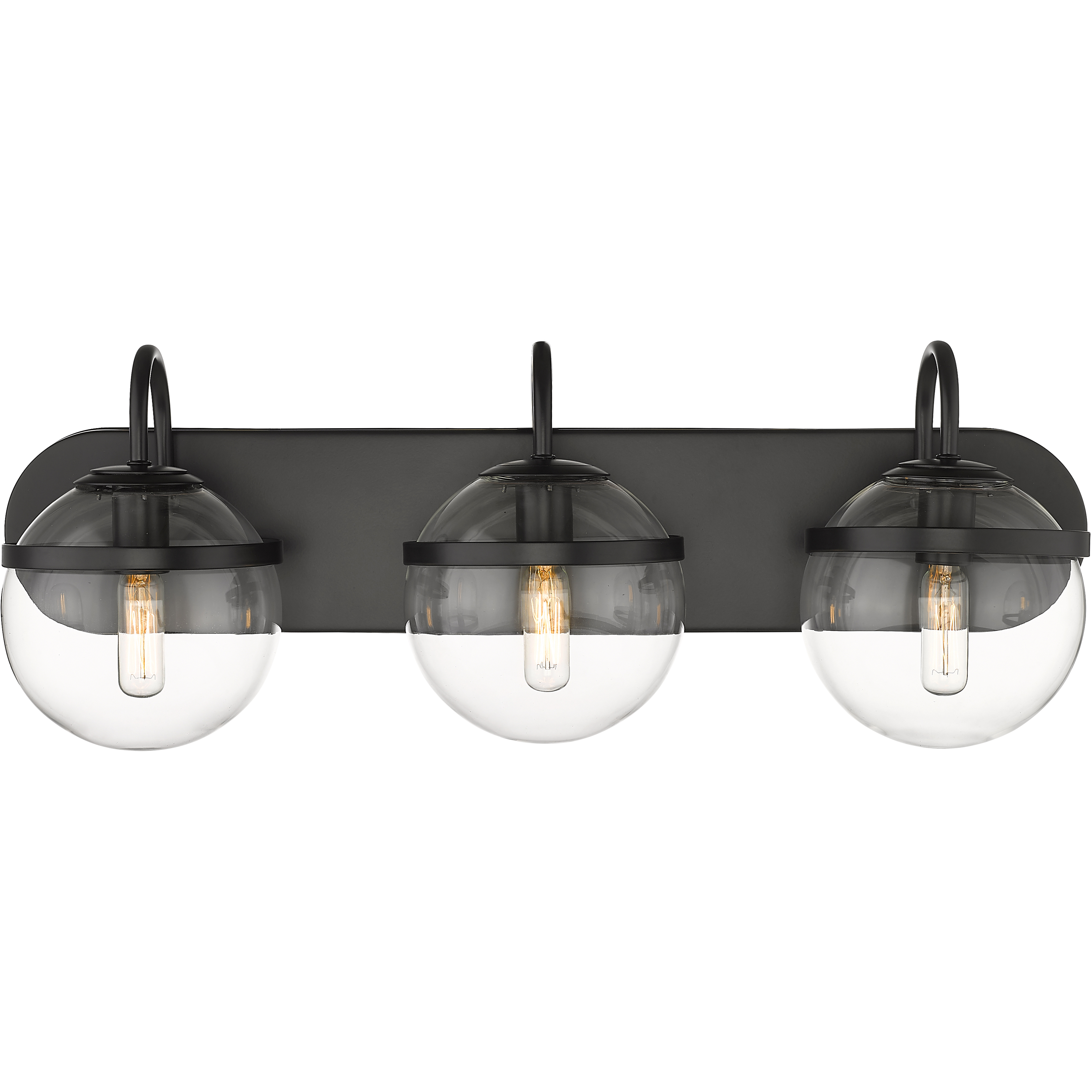 Auralume Sands LED 24 inch Matte Black Bath Vanity Light Wall Light