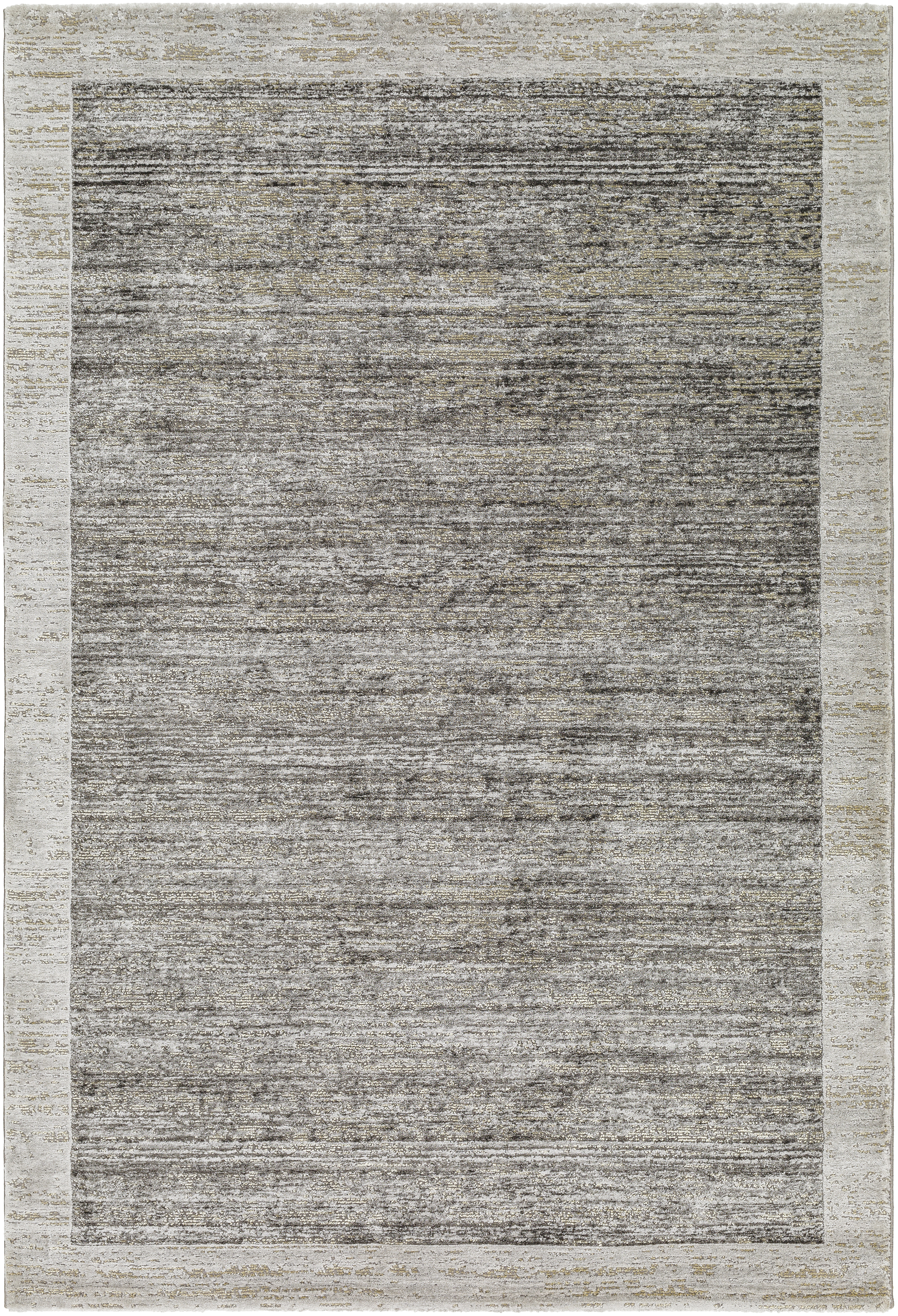 Tibetan 35 X 24 inch Medium Gray Rug, Rectangle