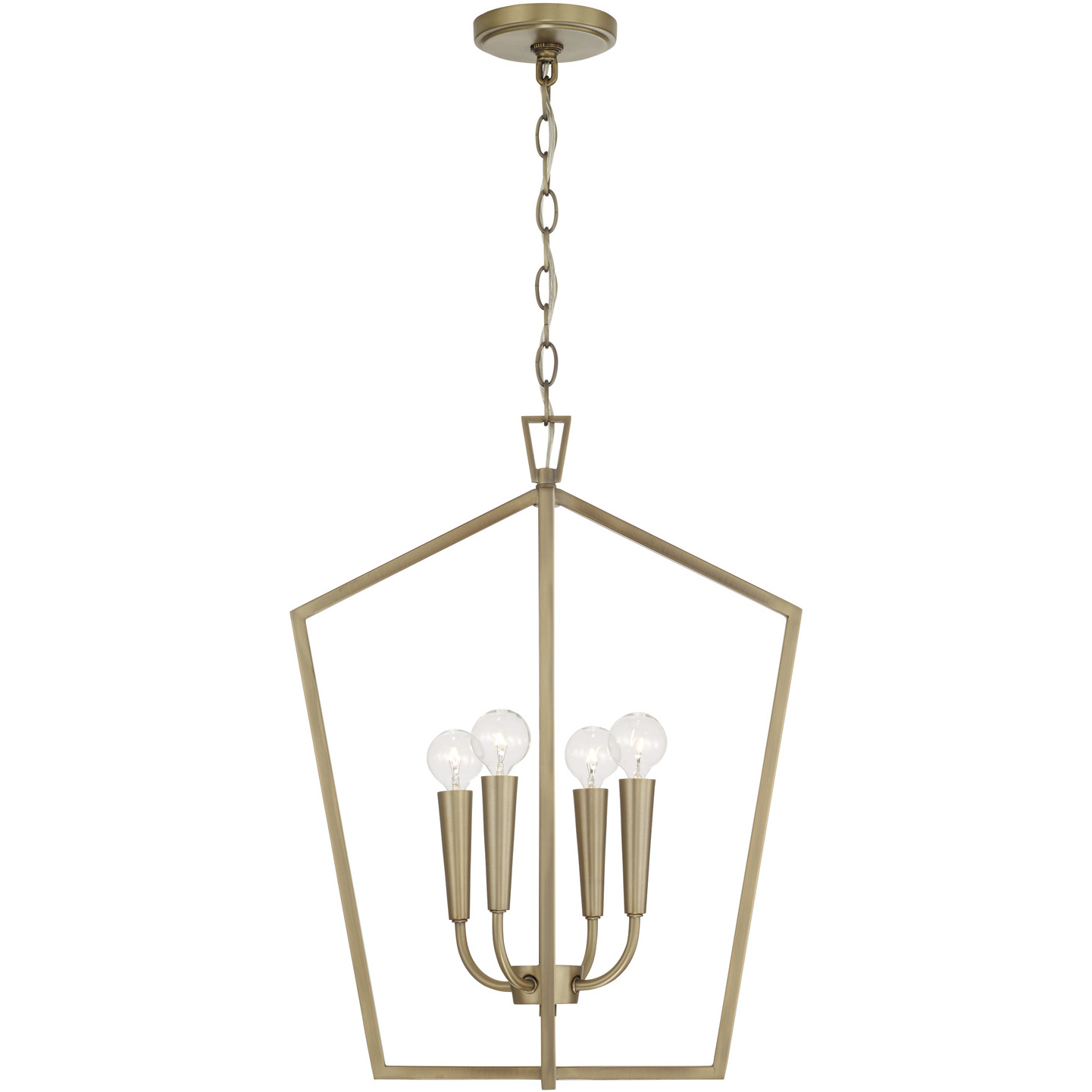 Holden 4 Light 16.75 inch Aged Brass Foyer Ceiling Light