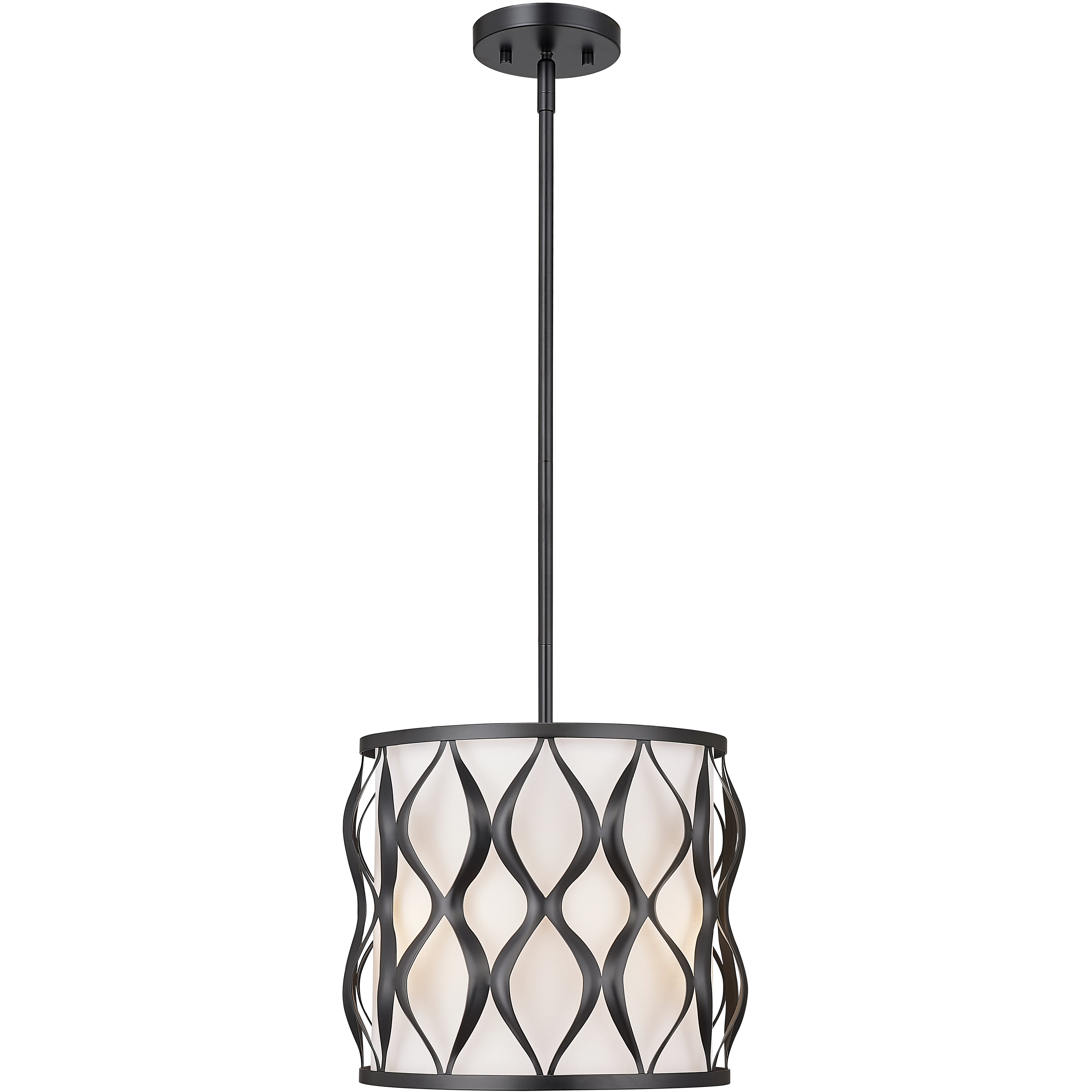 Harden 3 Light 12 inch Matte Black Pendant Ceiling Light