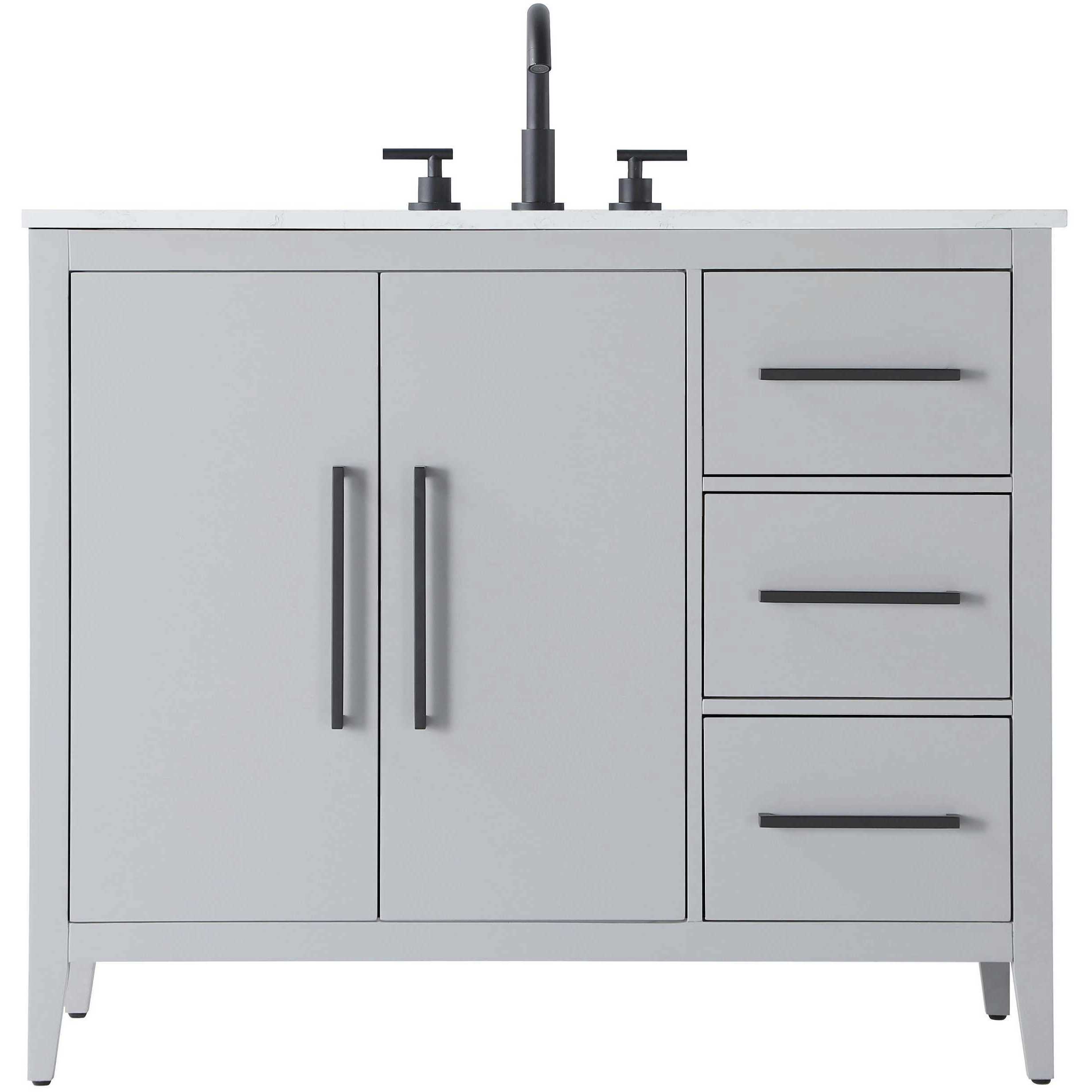 Millie 42 X 35 inch Grey Bathroom Vanity Cabinet