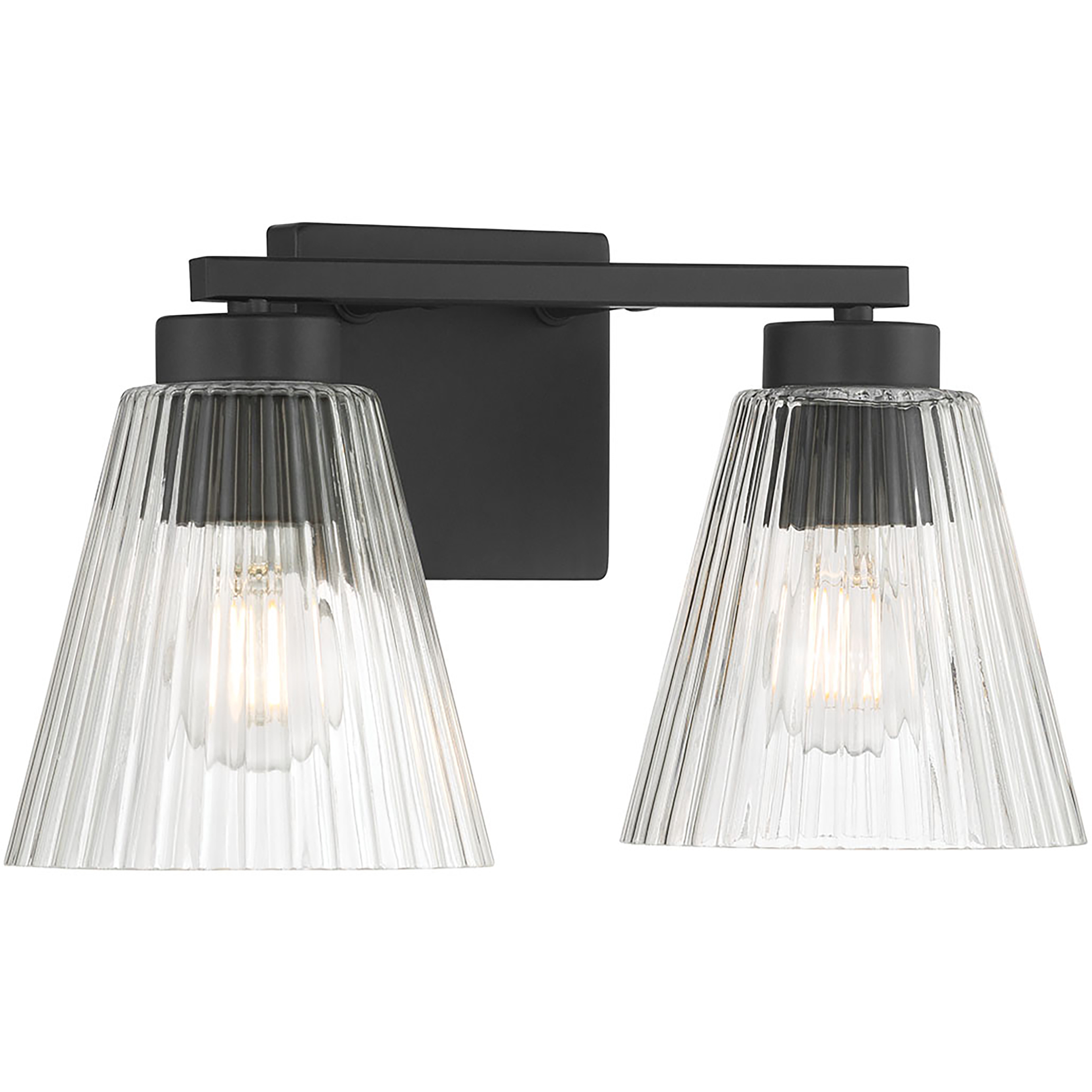 Riville 2 Light 13.75 inch Matte Black Bathroom Vanity Light Wall Light