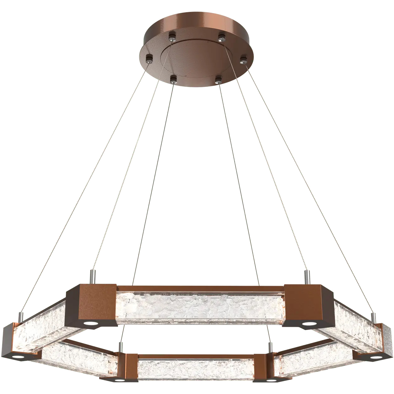Axis LED 34.6 inch Burnished Bronze Ring Chandelier Ceiling Light