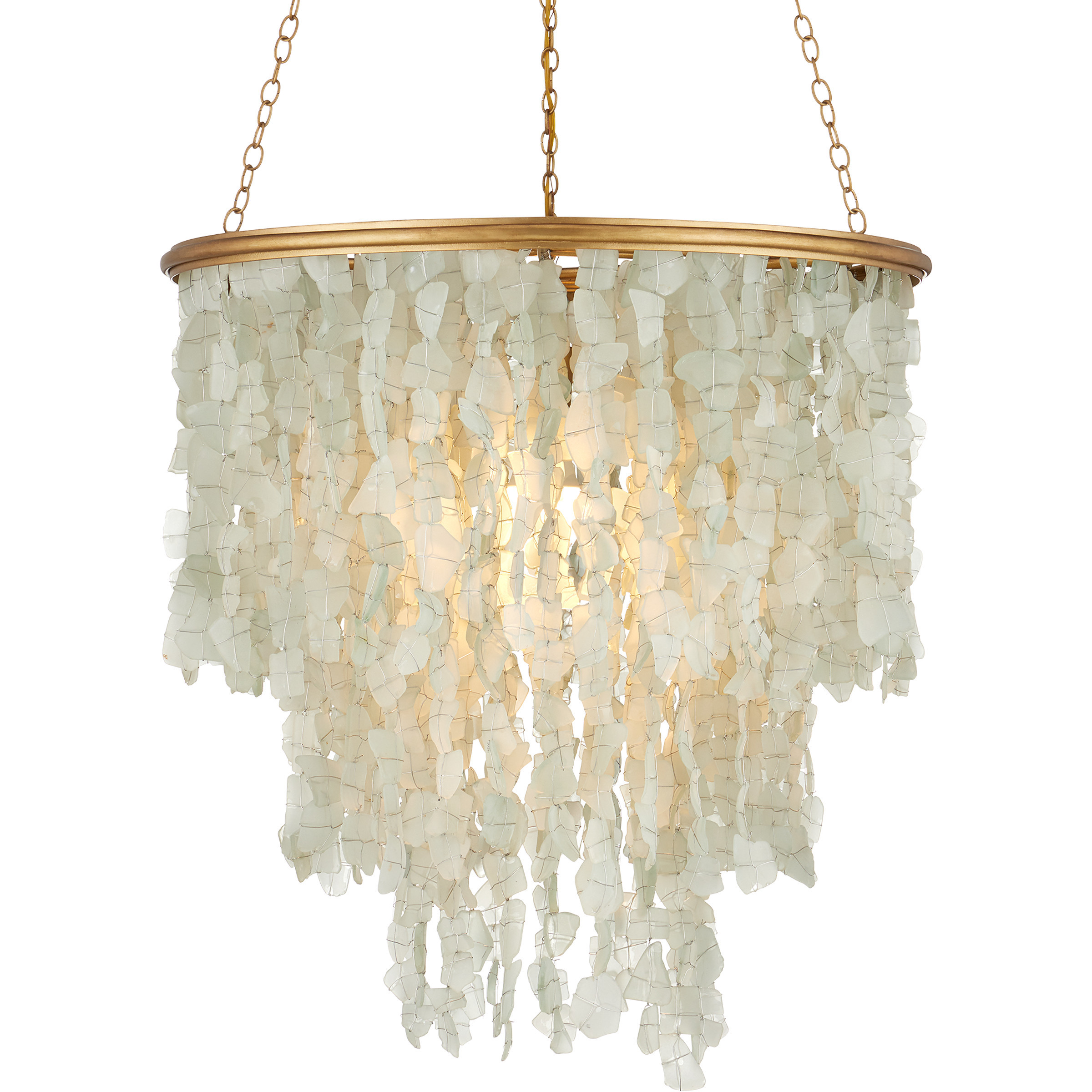 Verre de Mer 1 Light 24.75 inch Contemporary Gold Chandelier Ceiling Light, Medium