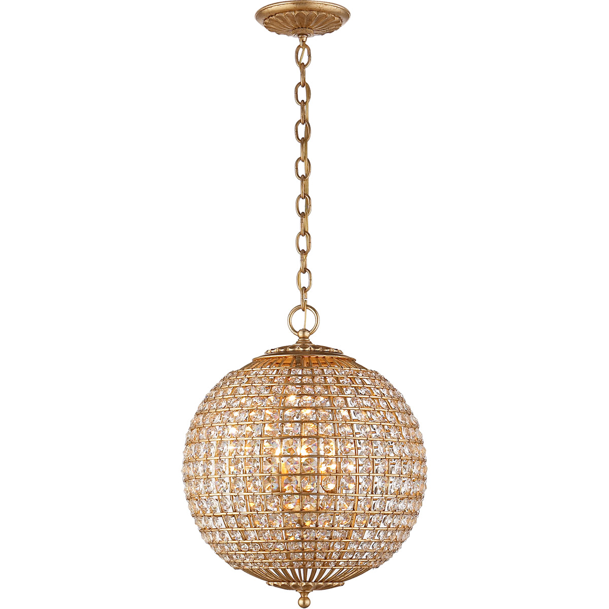 AERIN Renwick 4 Light 19 inch Gild Sphere Chandelier Ceiling Light, Small