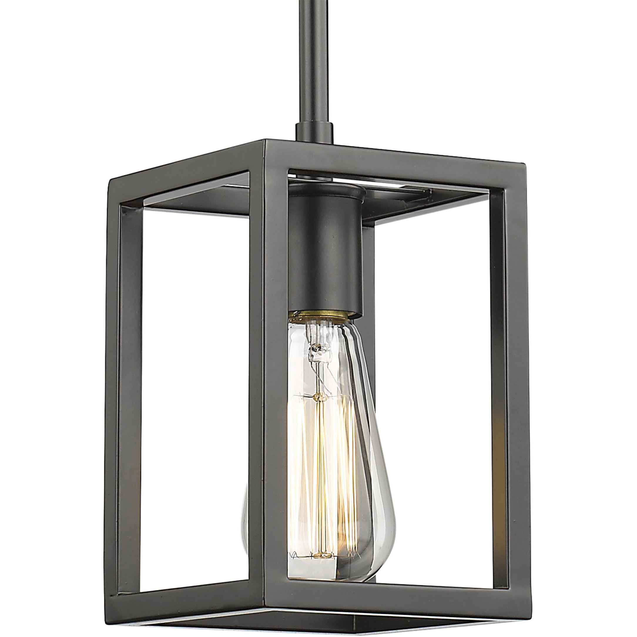 Wesson 1 Light 5 inch Matte Black Pendant Ceiling Light
