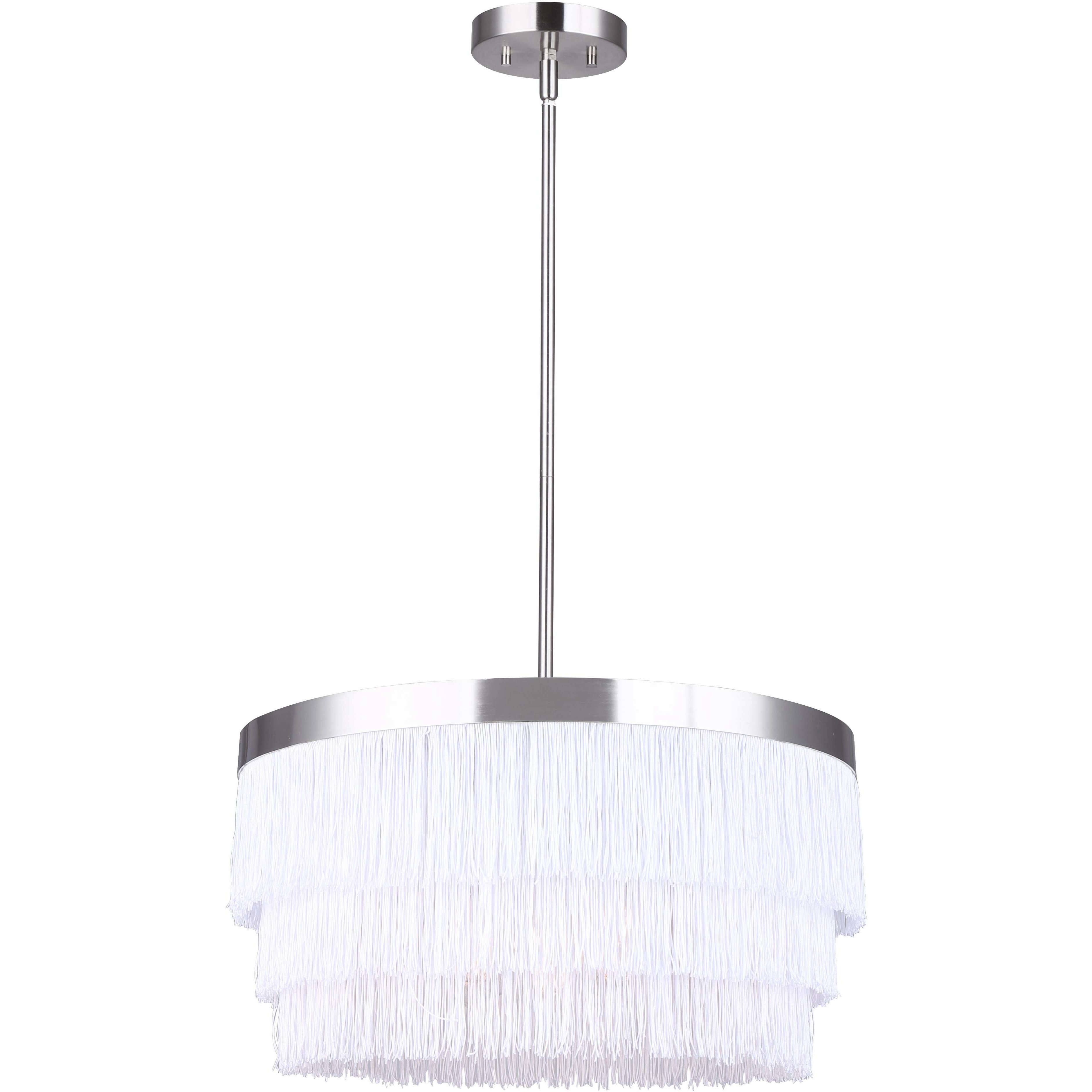 Syren 3 Light 18 inch Brushed Nickel Chandelier Ceiling Light