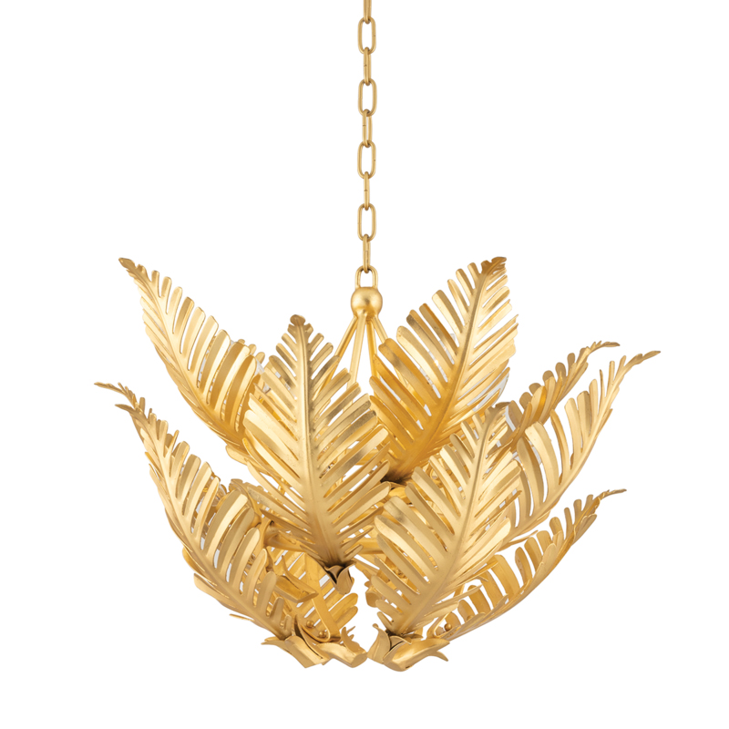 Tropicale 8 Light 26 inch Gold Leaf Pendant Ceiling Light
