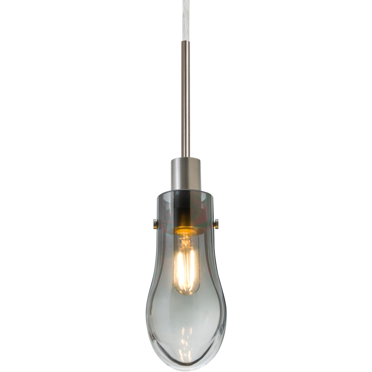 Wish 1 Light Satin Nickel Pendant Ceiling Light