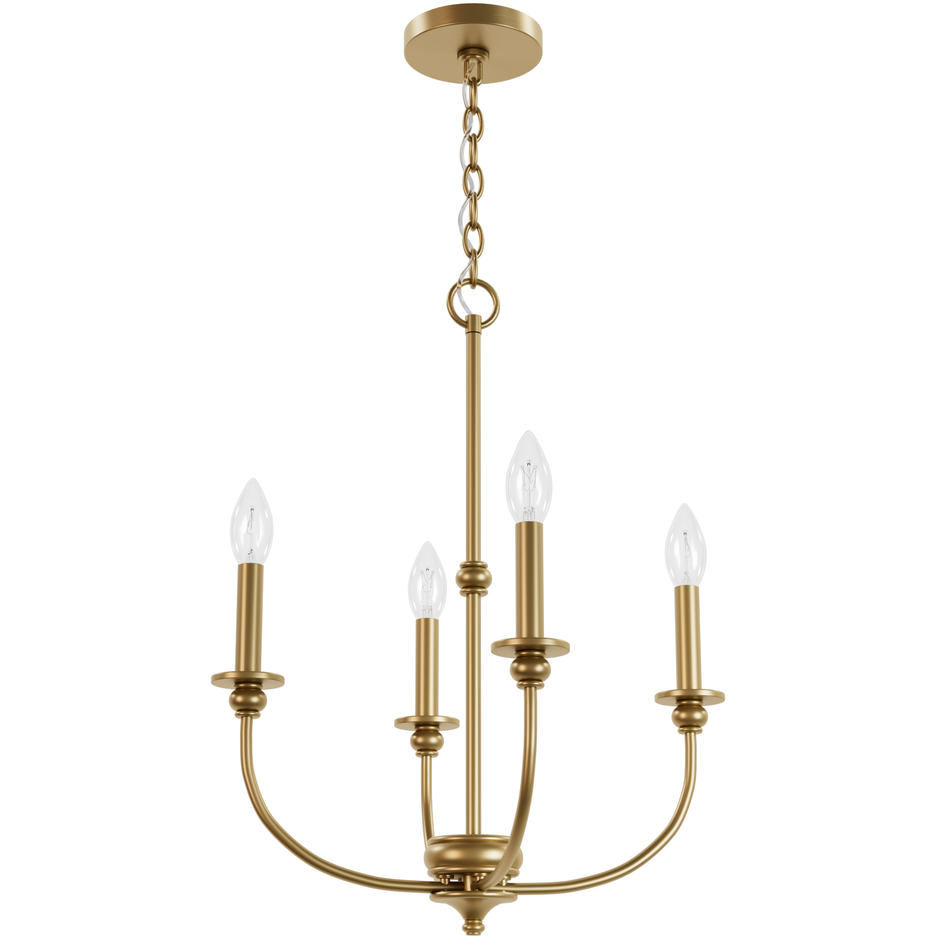 Southcrest 4 Light 18 inch Luxe Gold Chandelier Ceiling Light
