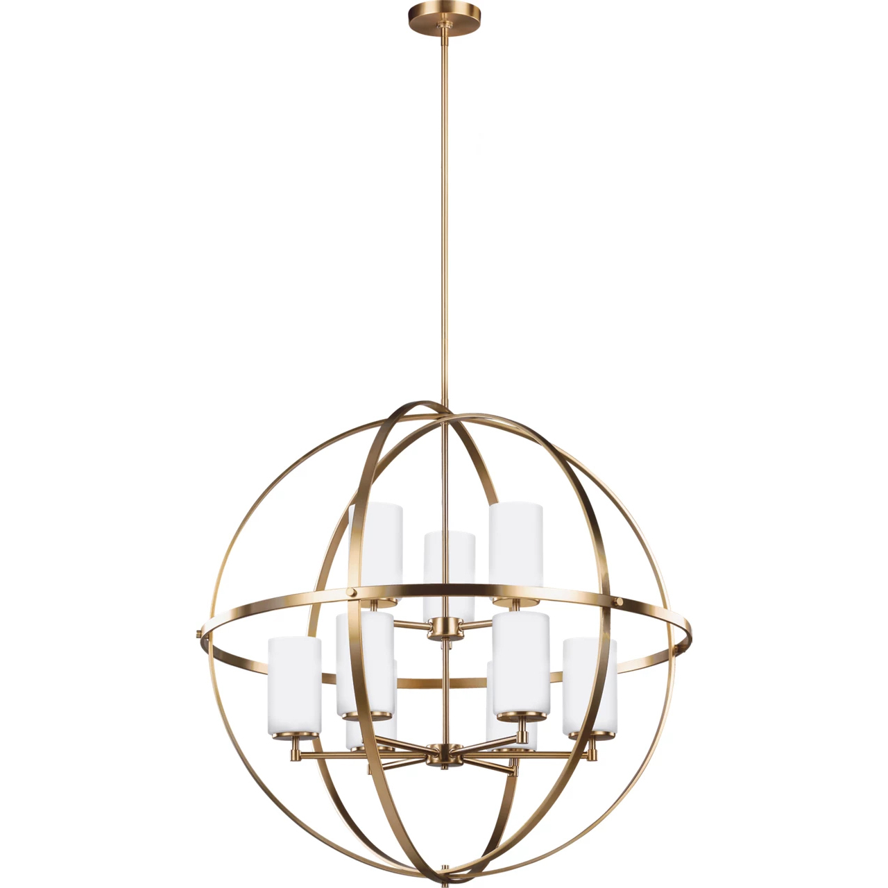 Alturas 9 Light 32.5 inch Satin Brass Chandelier Ceiling Light