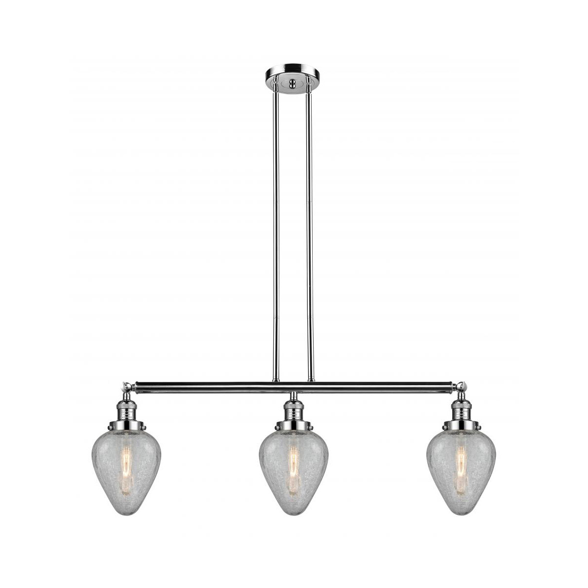 Franklin Restoration Geneseo LED 38 inch Polished Nickel Island Light Ceiling Light, Franklin Restoration