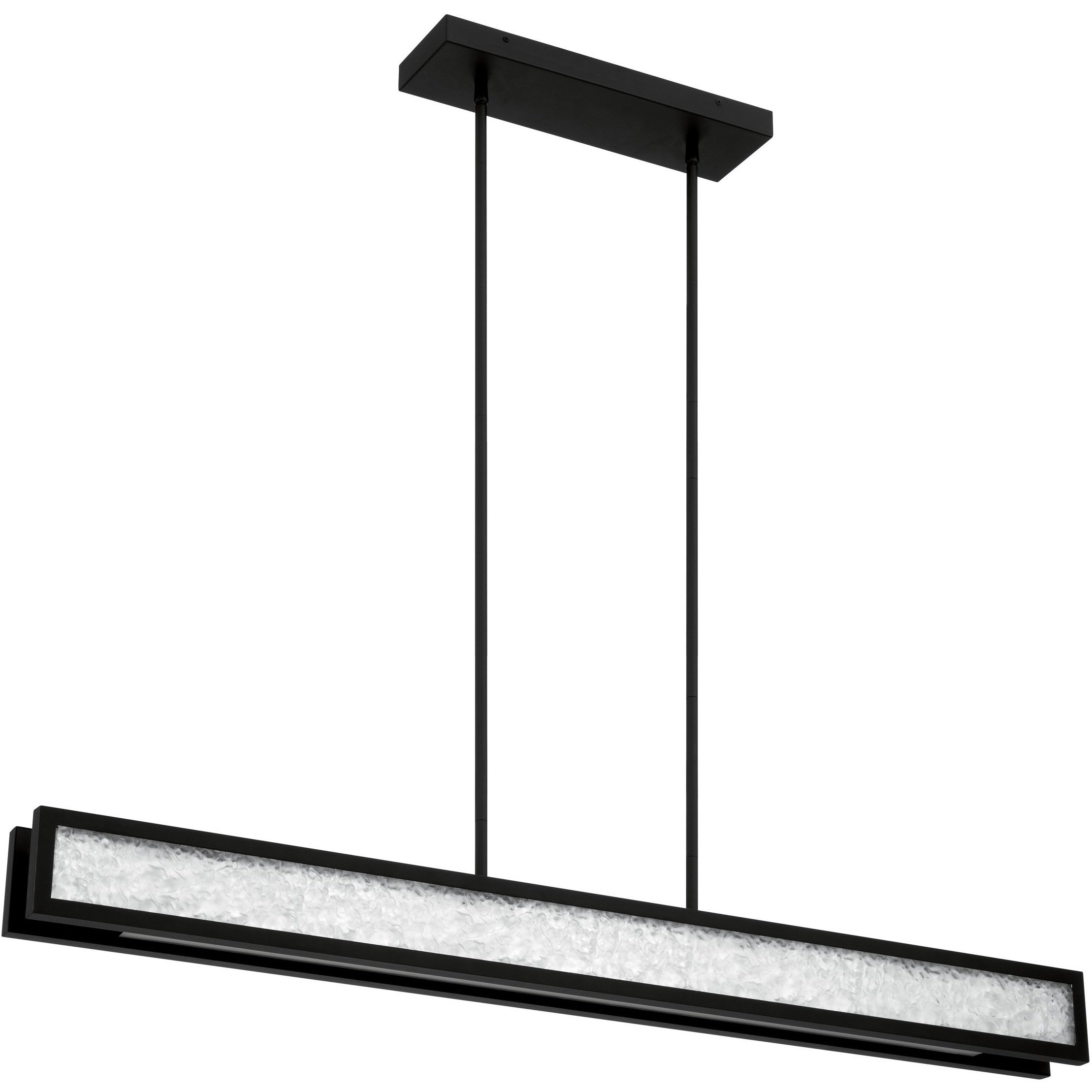 Courtney LED 48 inch Textured Black Linear Chandelier Ceiling Light