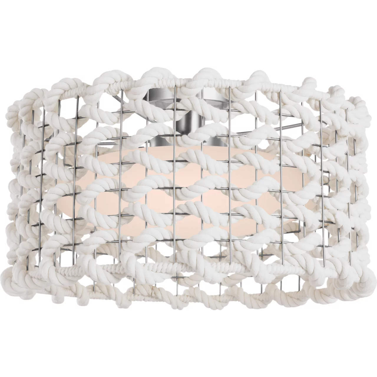 Fisher Weisman Catania LED 17.5 inch Polished Nickel Flush Mount Ceiling Light