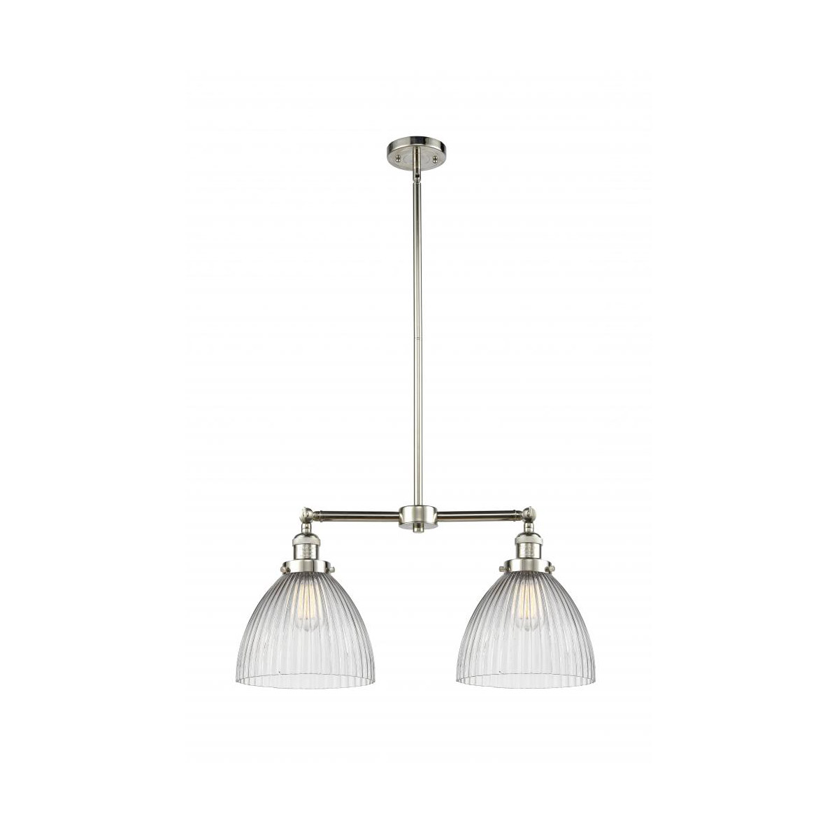 Franklin Restoration Seneca Falls 2 Light 21 inch Polished Nickel Chandelier Ceiling Light, Franklin Restoration