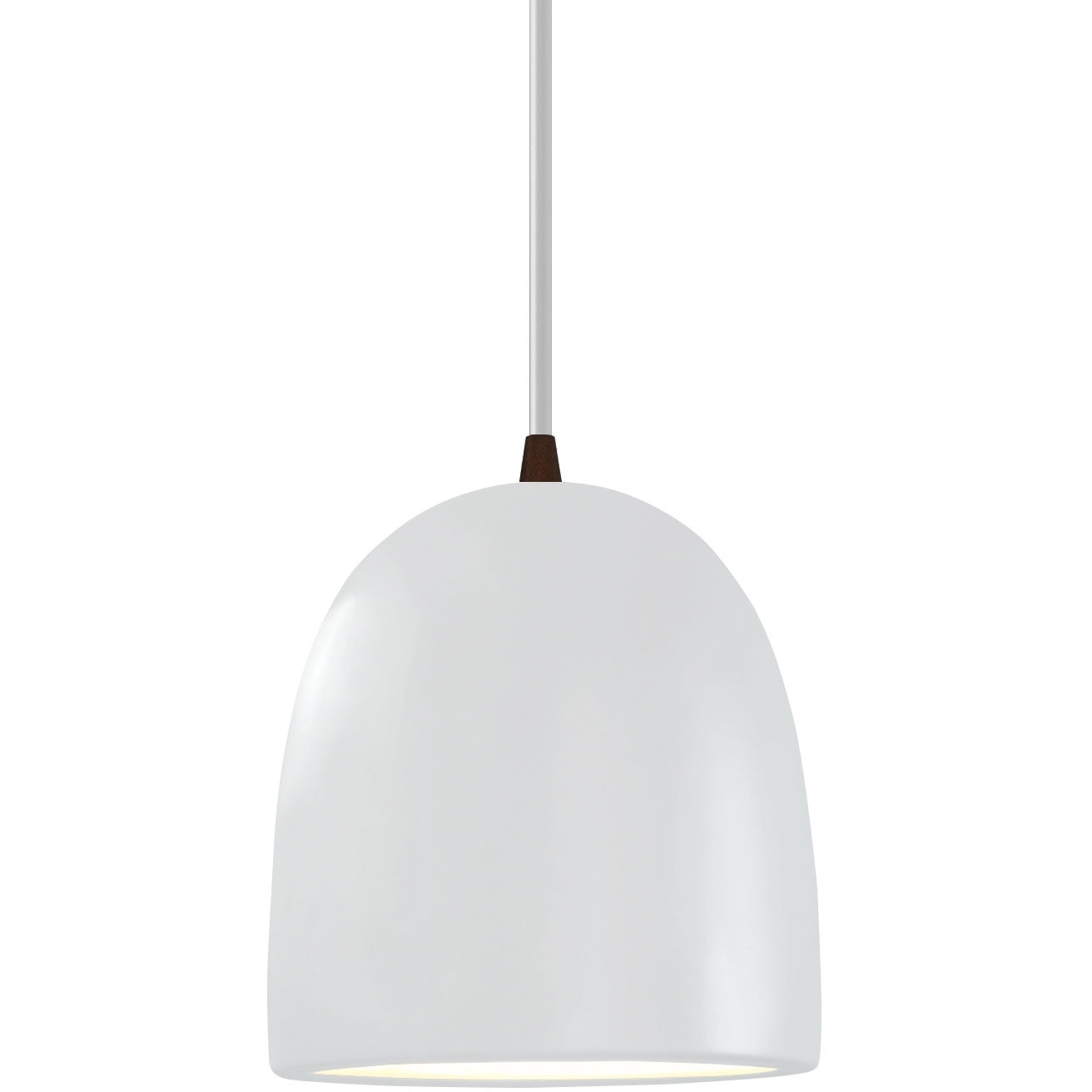 Radiance Collection LED 9 inch Dark Bronze and Gloss White and White Pendant Ceiling Light