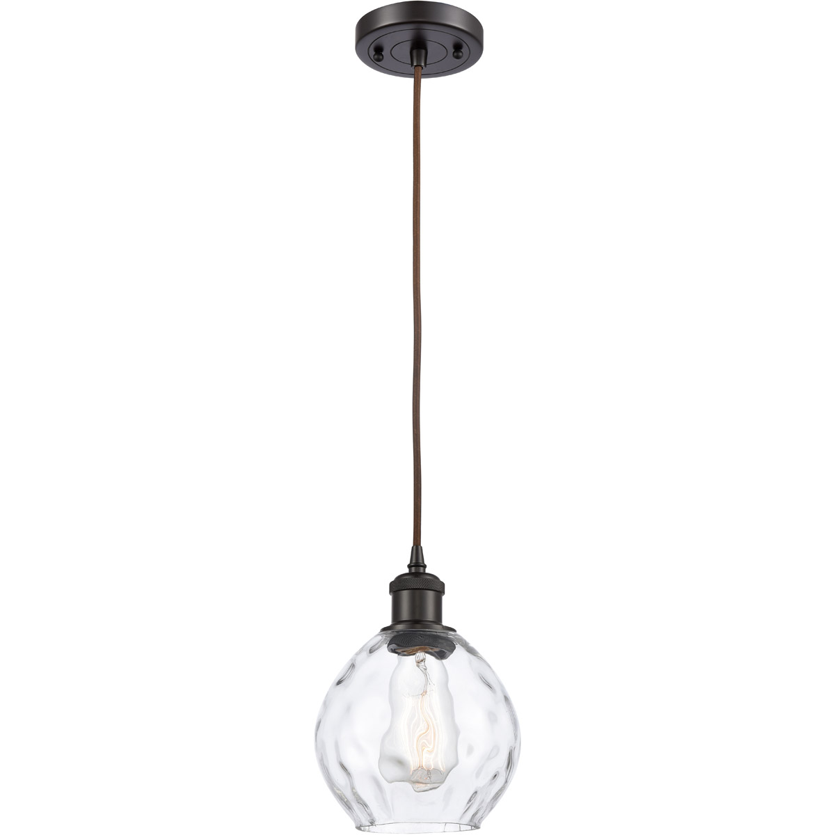 Ballston Small Waverly 1 Light 6 inch Oil Rubbed Bronze Mini Pendant Ceiling Light, Ballston