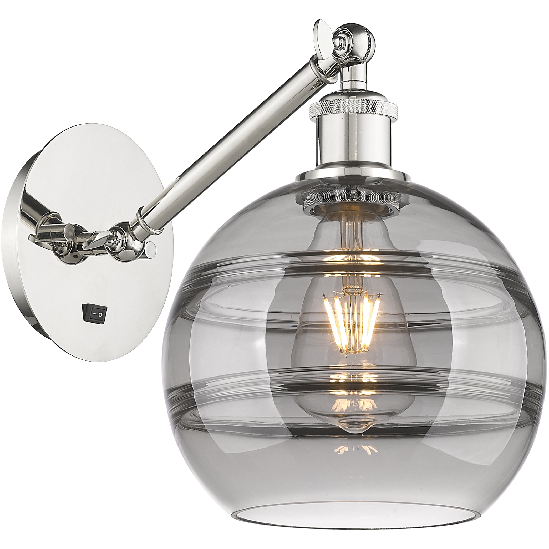 Ballston Rochester 1 Light 8 inch Polished Nickel Sconce Wall Light