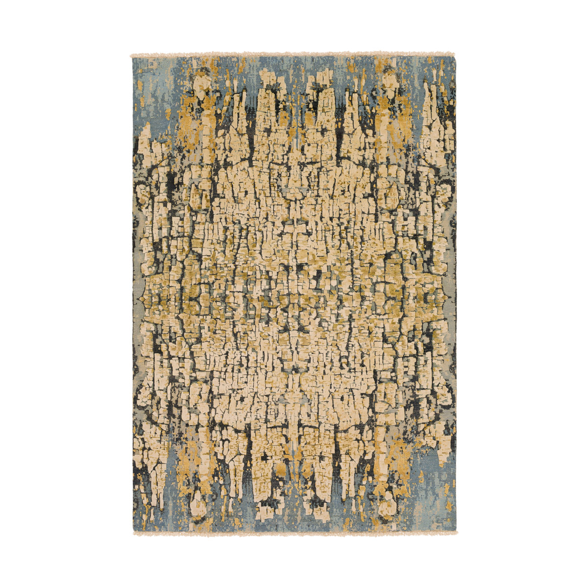 Colaba 36 X 24 inch Bright Blue/Sky Blue/Khaki/Olive/Dark Green Rugs