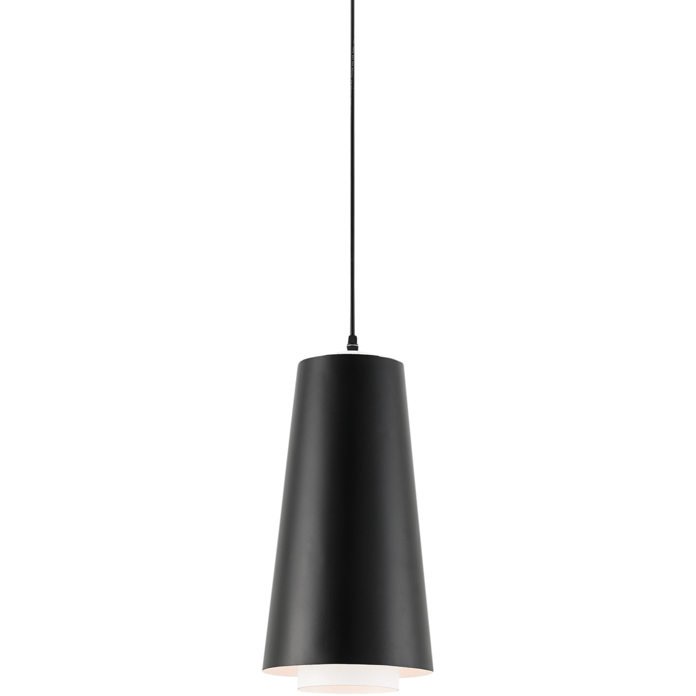 Bruce 1 Light 8 inch Satin Black/White Interior Pendant Ceiling Light, Bunny Williams Collection