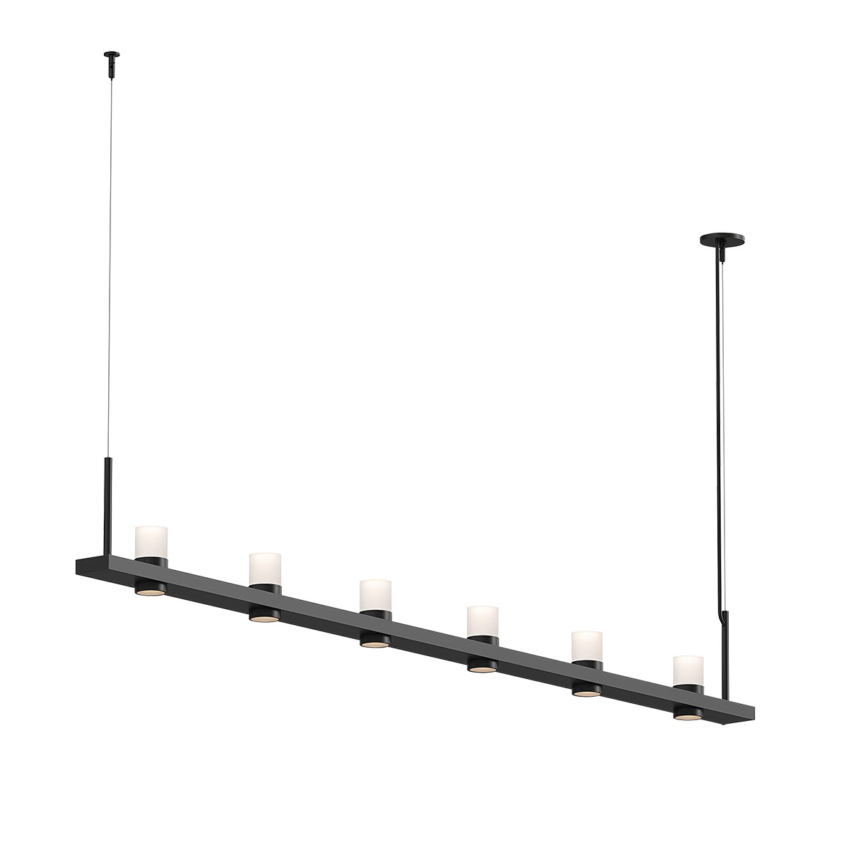 Intervals LED 96.25 inch Satin Black Pendant Ceiling Light