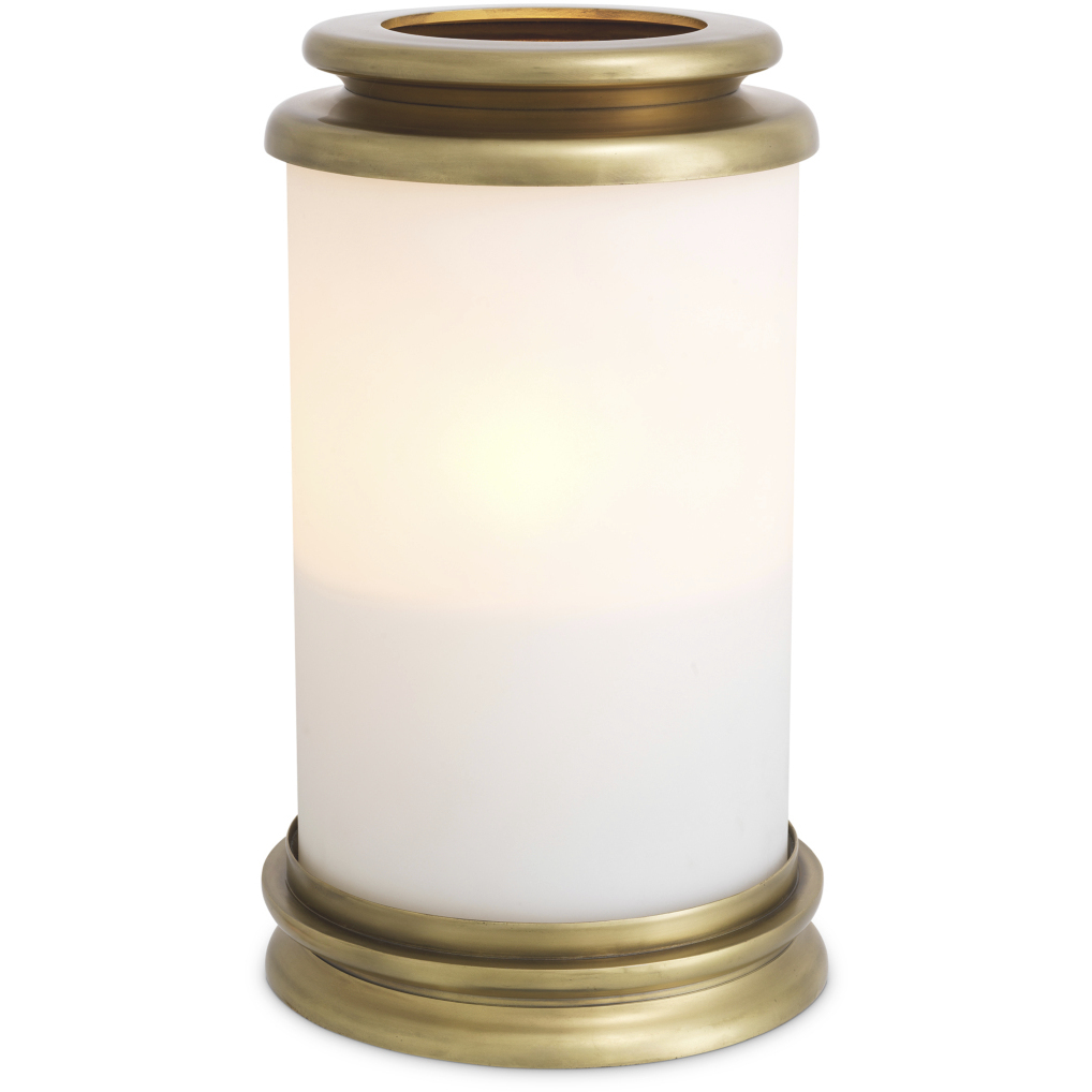 Carrington 17.72 inch Vintage Brass Hurricane Portable Light, Small