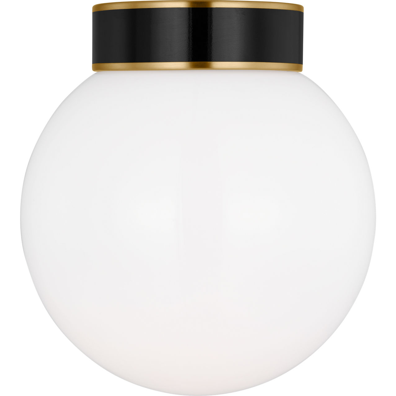 kate spade new york Monroe 1 Light 8.5 inch Burnished Brass with Gloss Black Flush Mount Ceiling Light