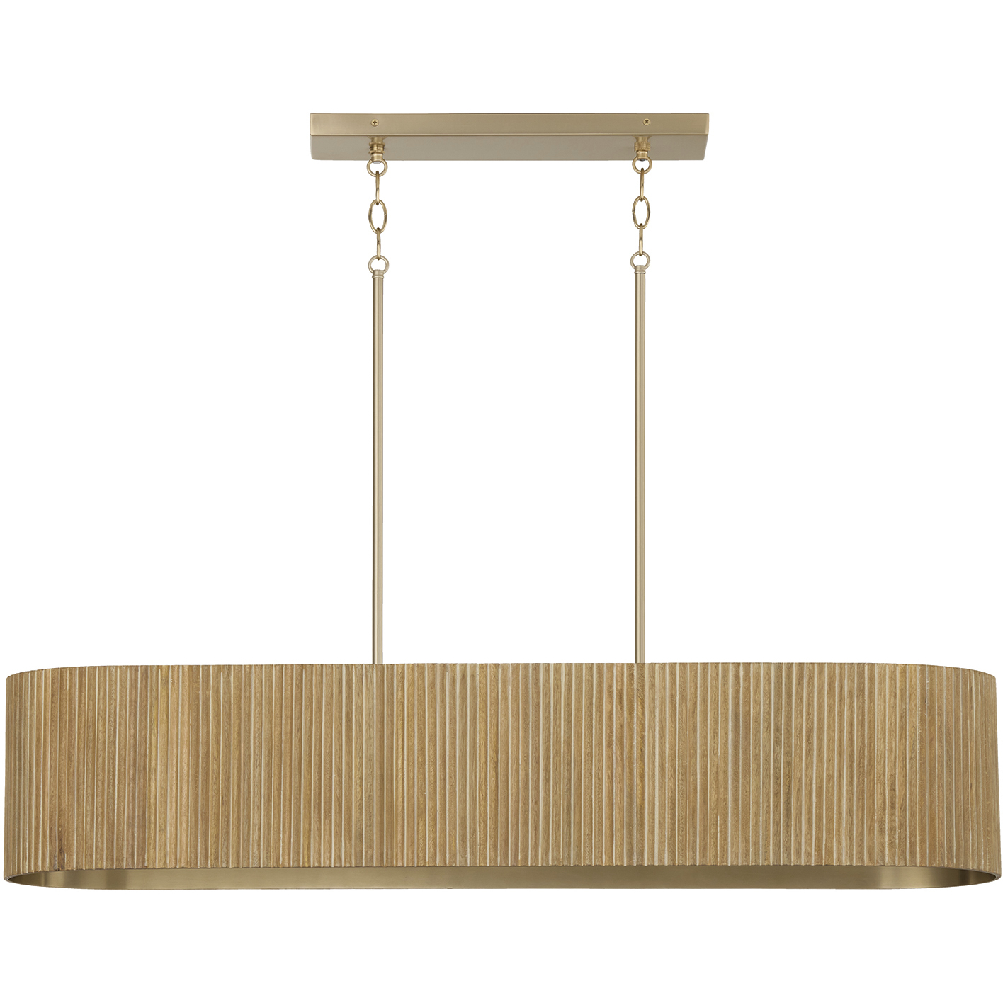Donovan Island Light Ceiling Light in White Wash and Matte Brass