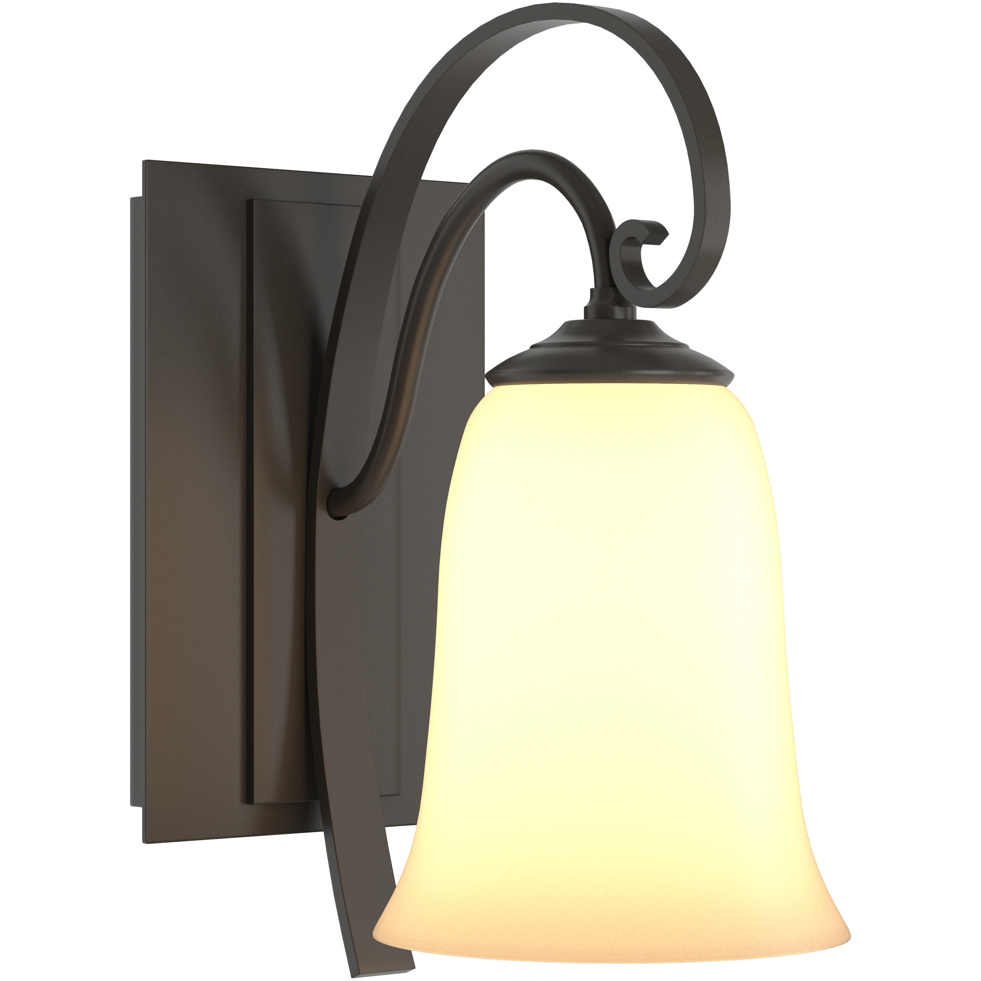 Scroll 1 Light 5 inch Dark Smoke Sconce Wall Light