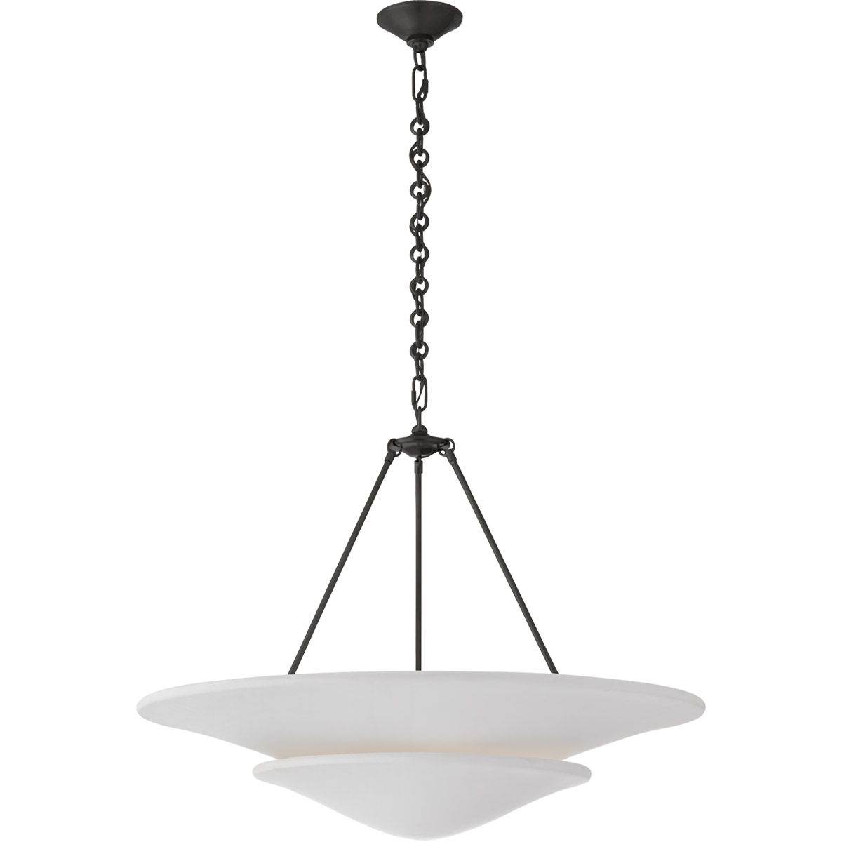 AERIN Mollino 6 Light 32 inch Bronze Tiered Chandelier Ceiling Light, Large