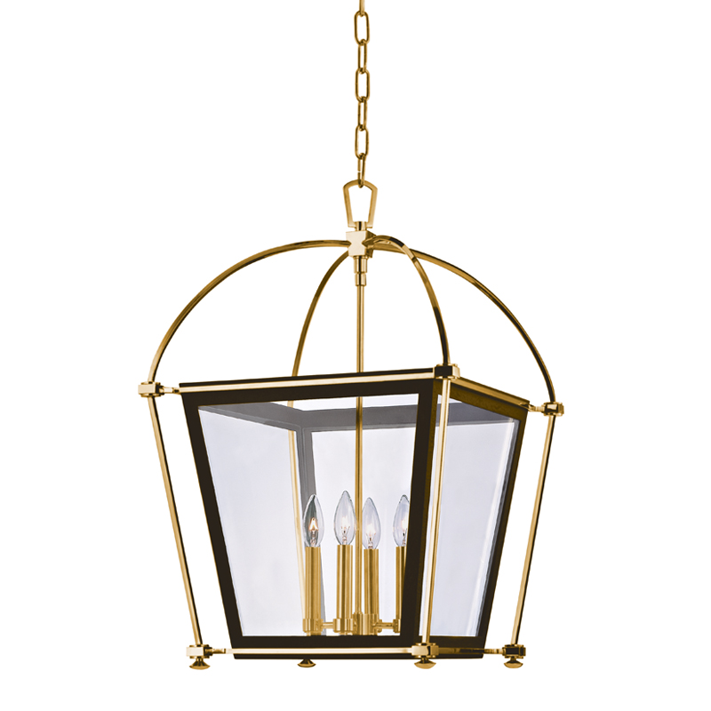 Hollis 4 Light 18.25 inch Aged Brass Pendant Ceiling Light