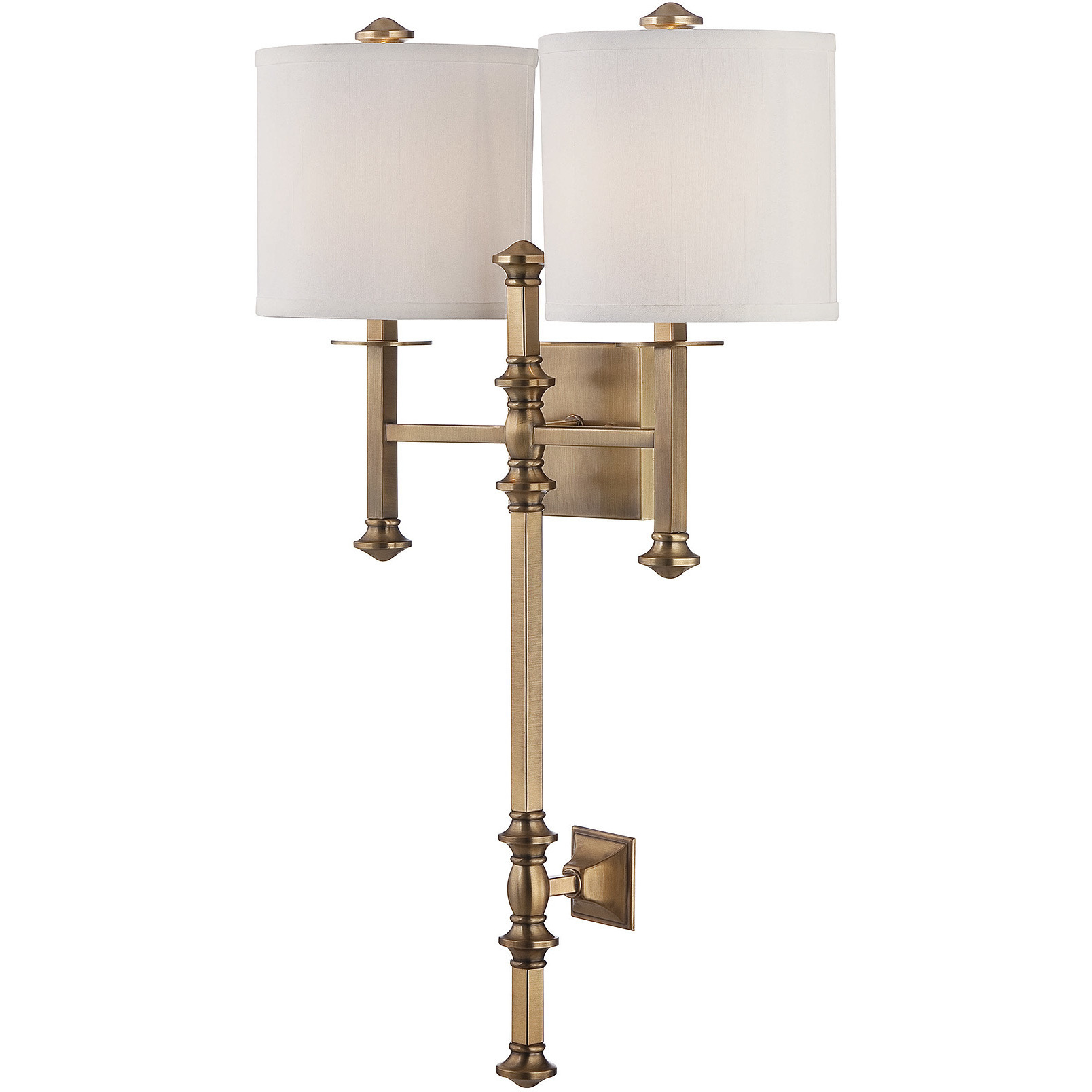 Devon 2 Light 18 inch Warm Brass Wall Sconce Wall Light, Essentials