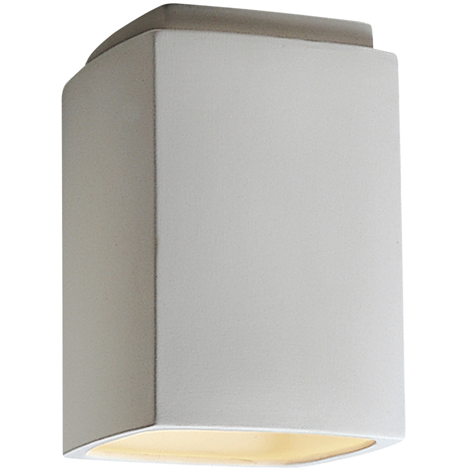 Radiance Rectangle LED 6.5 inch Hammered Pewter Flush-Mount Ceiling Light