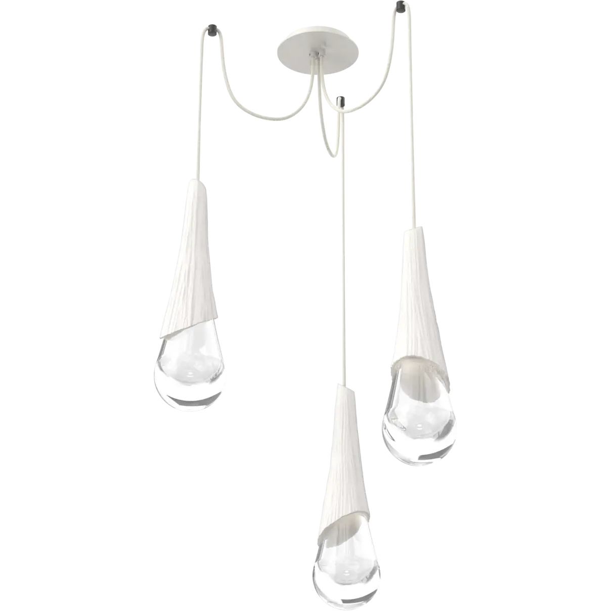 Hailstone LED 13.6 inch Salt White with Chalk Swag Multi-Pendant Ceiling Light