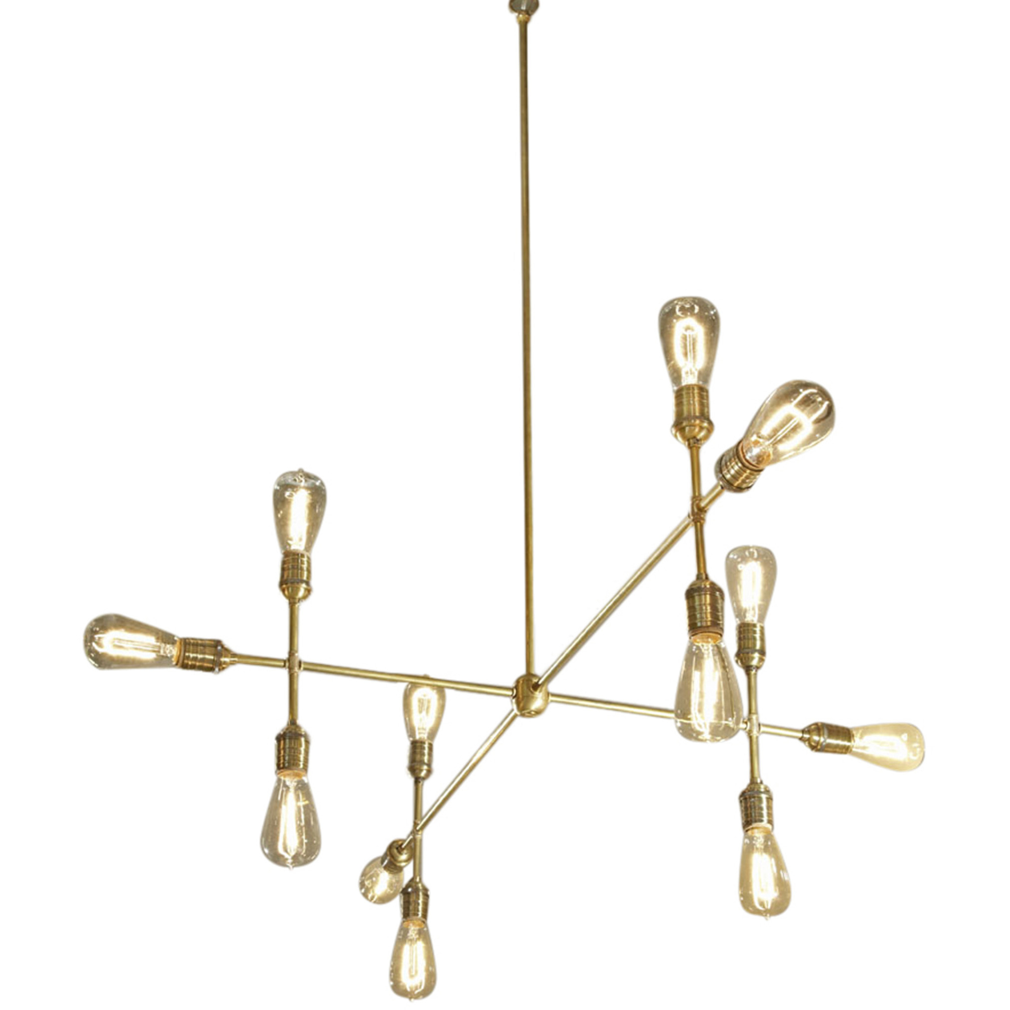 New Traditional 12 Light Brass Chandelier Ceiling Light