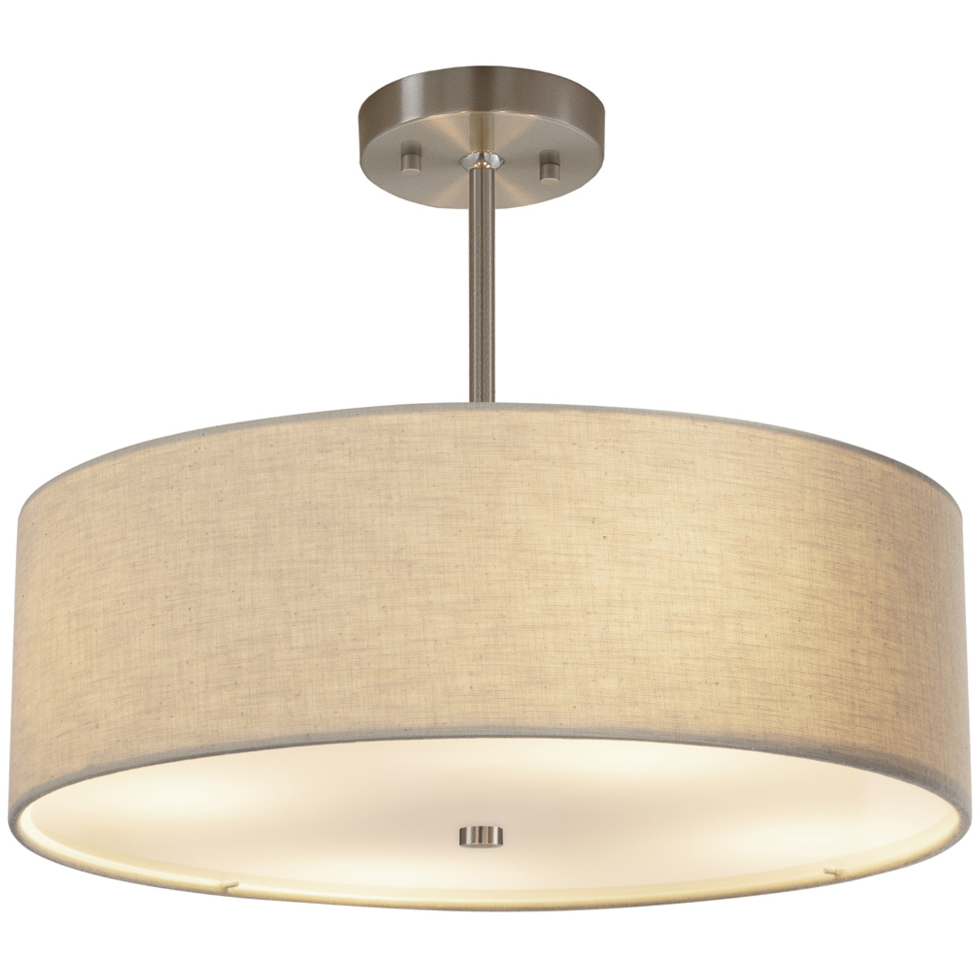 Textile LED 18 inch Brushed Nickel Pendant Ceiling Light