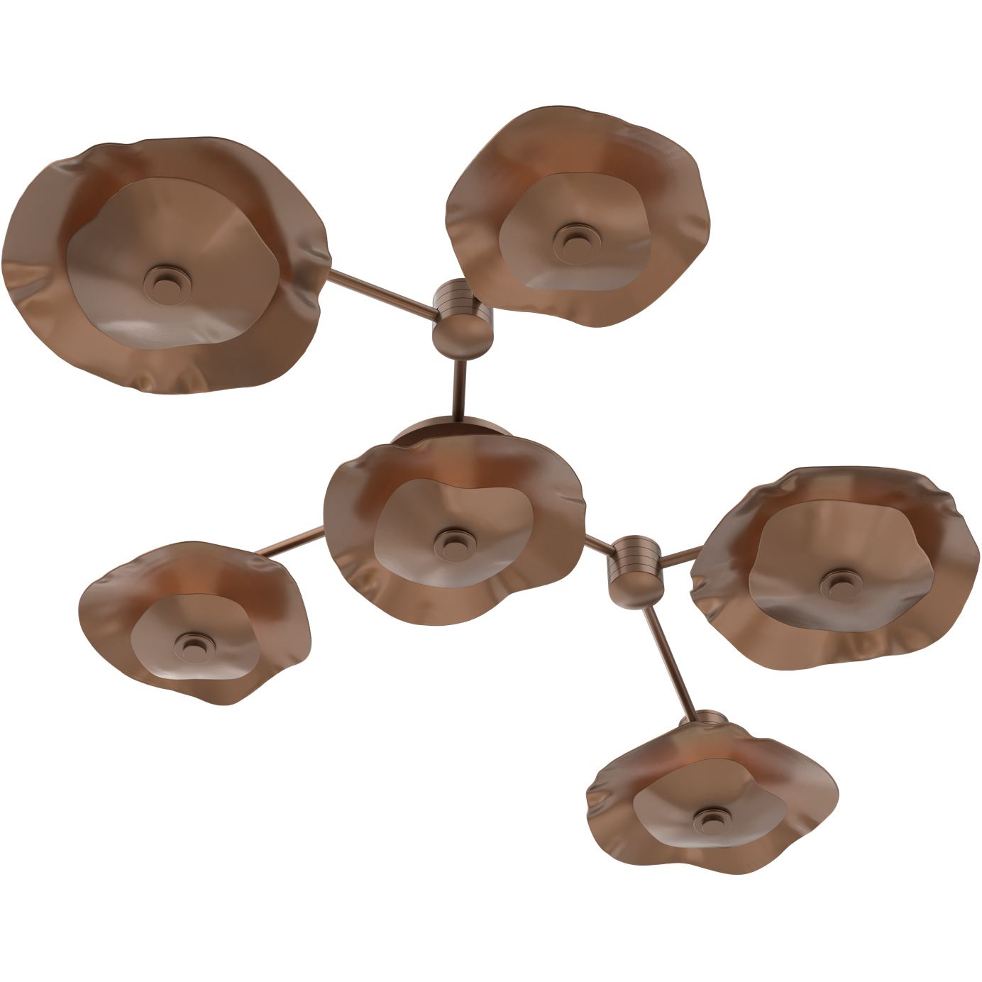 Cumulus LED 48 inch Burnished Bronze Linear Hub & Spoke Ceiling Light