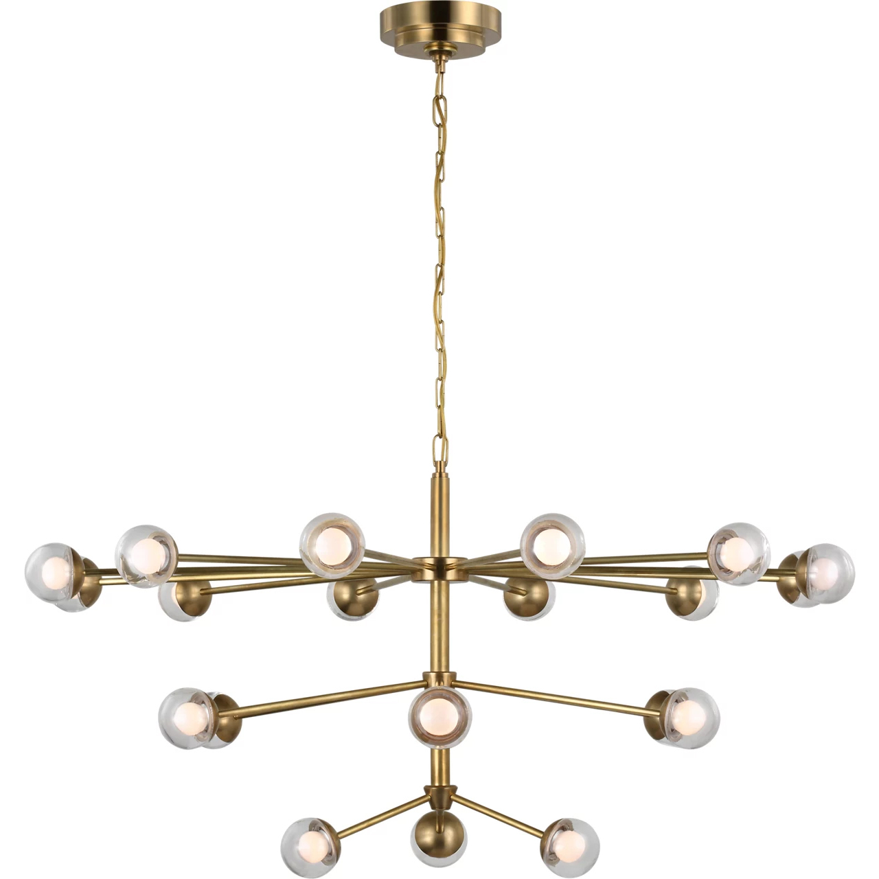kate spade new york Alloway LED 42 inch Soft Brass Chandelier Ceiling Light, Large