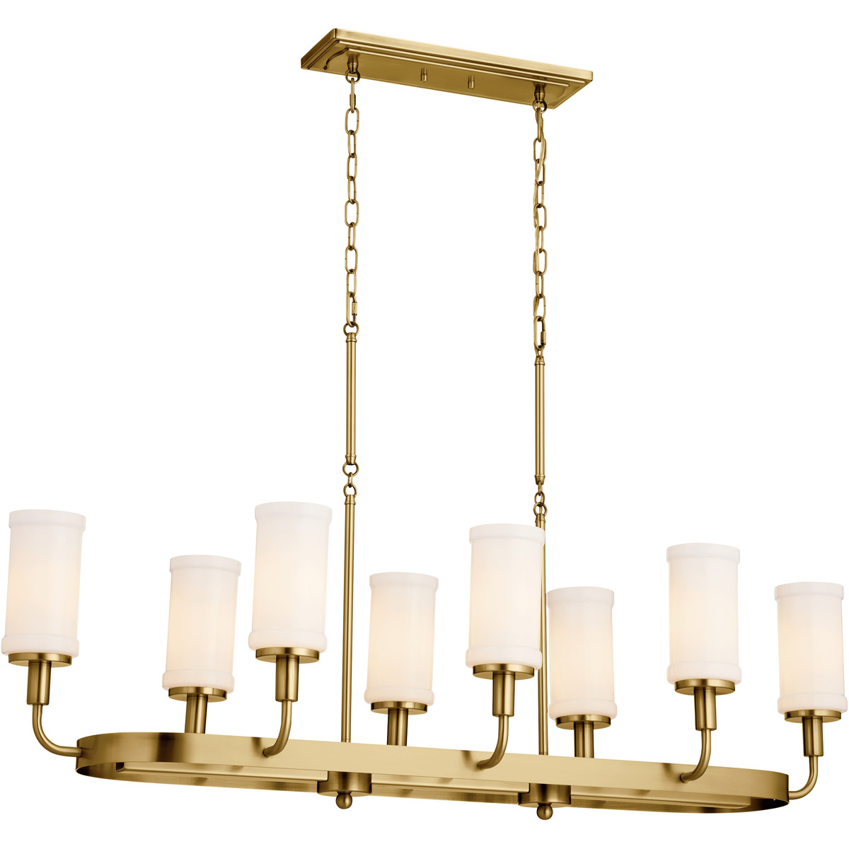 Homestead Vetivene 8 Light 17.5 inch Natural Brass Chandelier Linear Ceiling Light